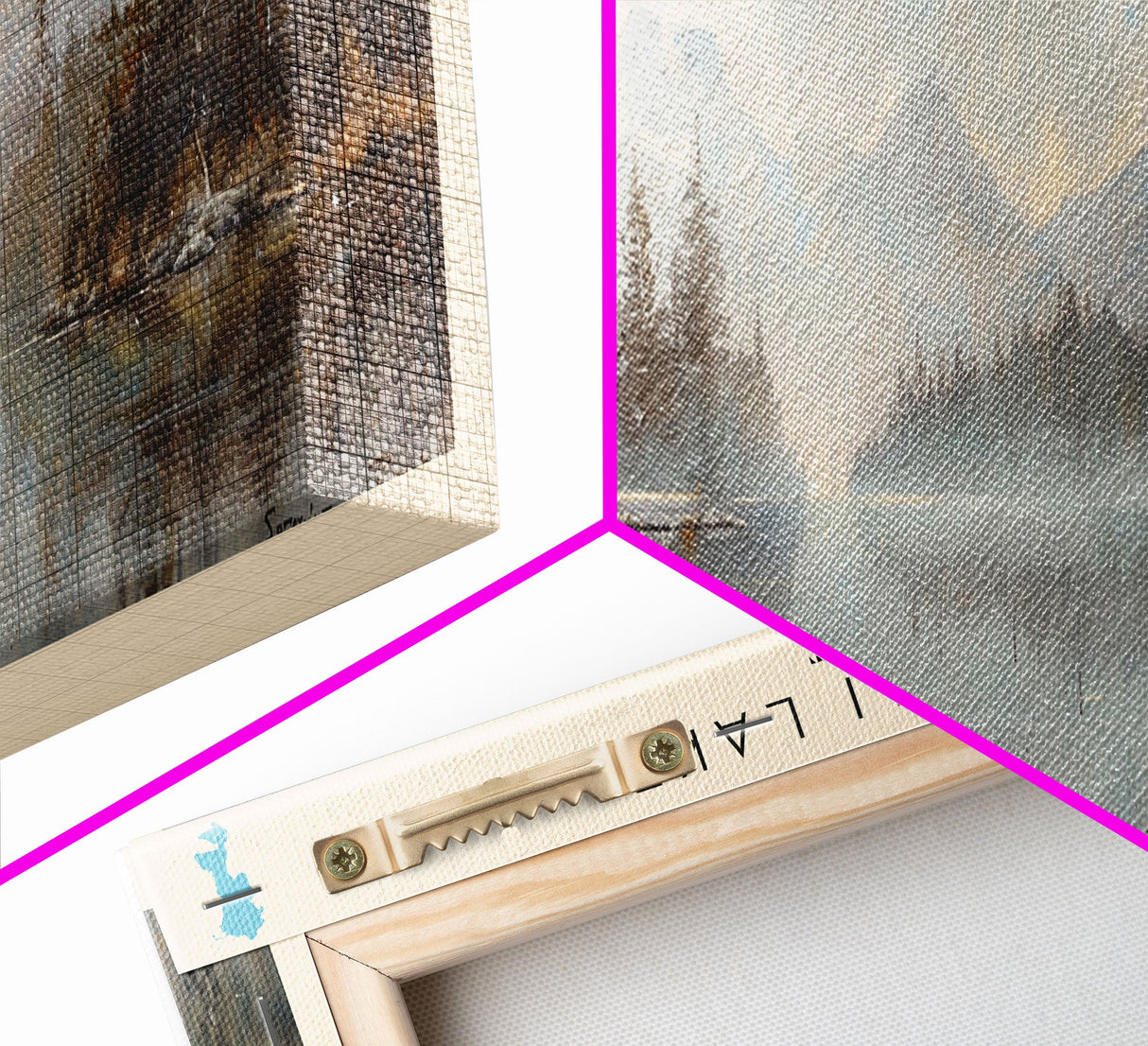 Tatinnai Lake Panoramic Wall Art, Framed Canvas Print, Lake House Decor, Travel Poster, Beautiful Lake Scene, Living Room Decor, Home Decoration