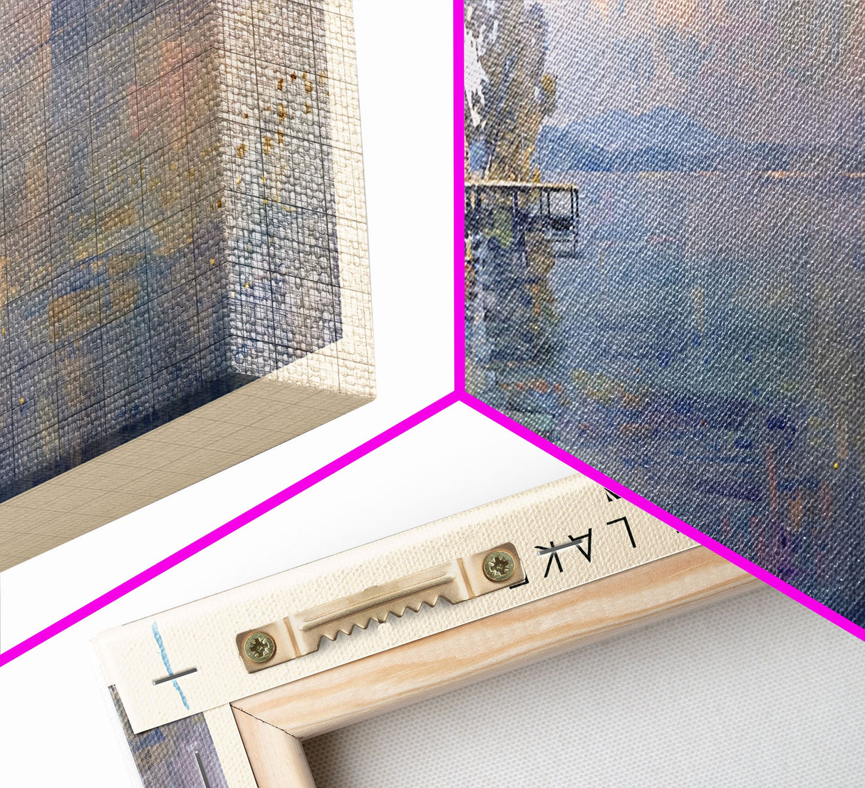 Torch Lake Panoramic Wall Art, Framed Canvas Print, Lake House Decor, Travel Poster, Serene Landscape, Home Decor