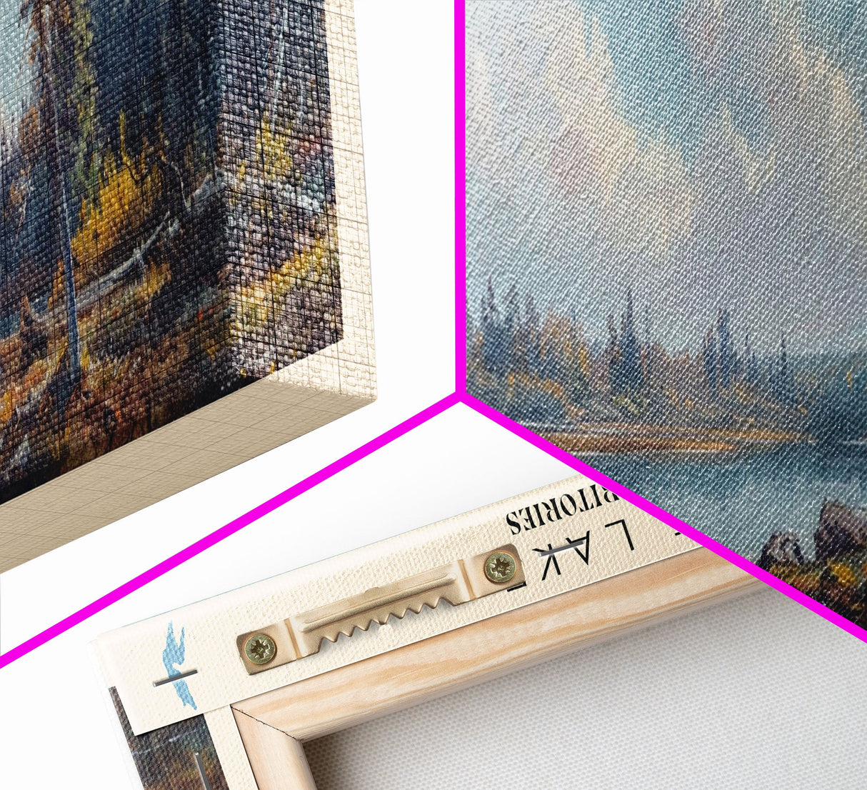 Trout Lake Canada Northwest Territories Panoramic Wall Art, Framed Canvas Print, Lake House Decor, Travel Poster, Beautiful Lake Scene, Home Decor