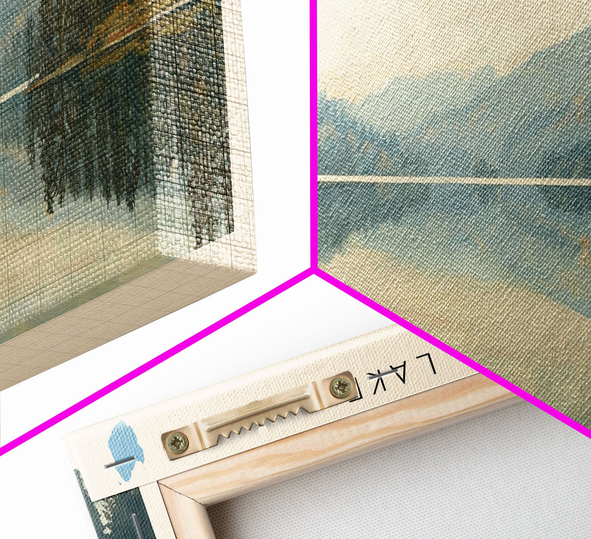 Tutna Lake Panoramic Wall Art, Framed Canvas Print, Lake House Decor, Travel Poster, Beautiful Lake Scene, Bedroom Decor