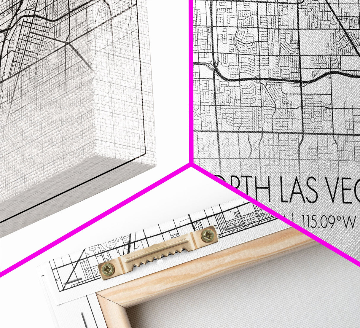 North Las Vegas City Map, Nevada Art, Map Print, Minimalist Wall Art, Wall Art, Canvas Art, Gamer Room Décor, Teacher Gift, Teen Boy Décor