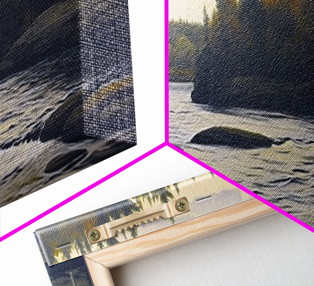 Landscape wall art, Vintage art, Antique landscape painting, Landscape print, Vintage Style Art, Panoramic art, Calm valley, Farm artwork