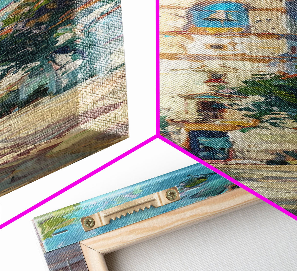 Textured Impasto Canvas Painting of Mexican Belltower, Western Wall Art for Living Room, Skinny Canvas Print for Office, Modern Wall Art