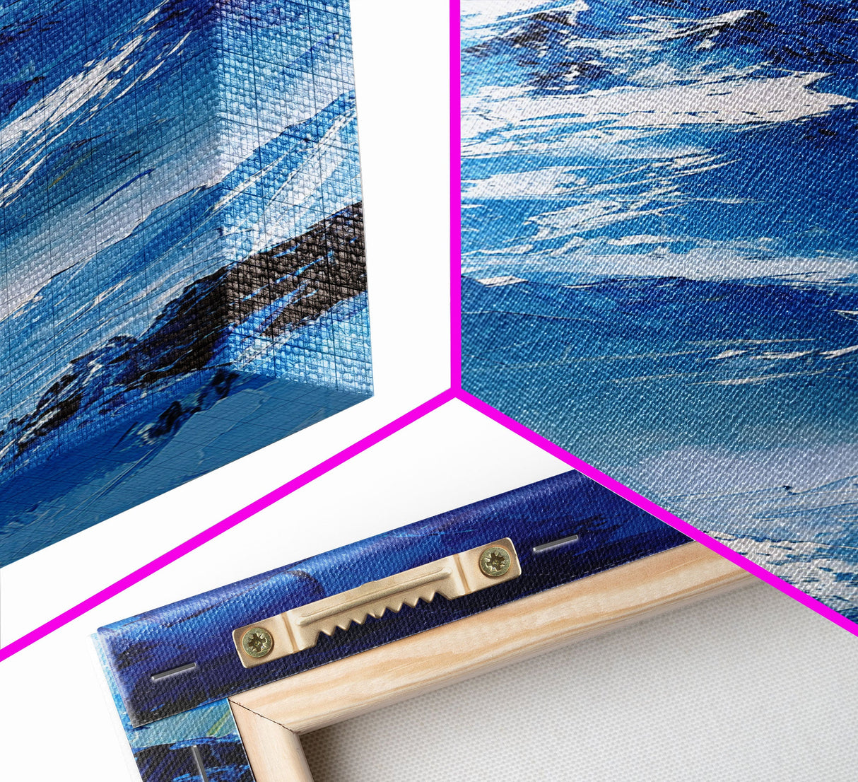 Mountain Landscape Art for Home - Framed Canvas Print, Skinny Tall Art, Living Room Wall Art, Bedroom Decor, Panoramic Landscape Artwork