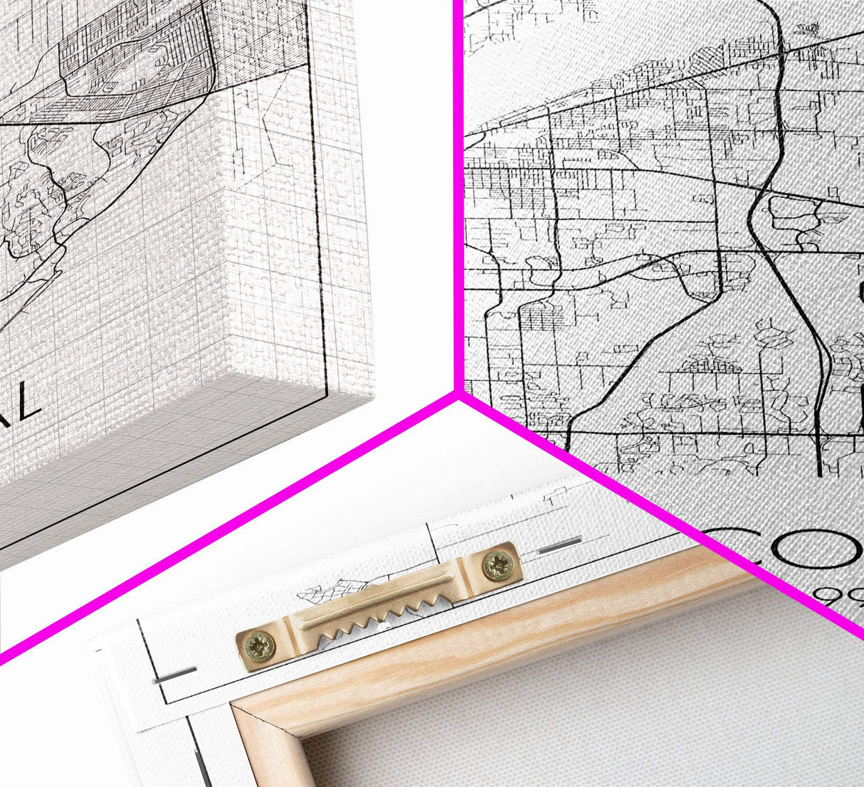 Cape Coral Street Map, Florida Map, City Map Art, Modern Art, Wall Art, Canvas Print, Canvas Wall Art, Travel Gifts For Men, Apartment Décor