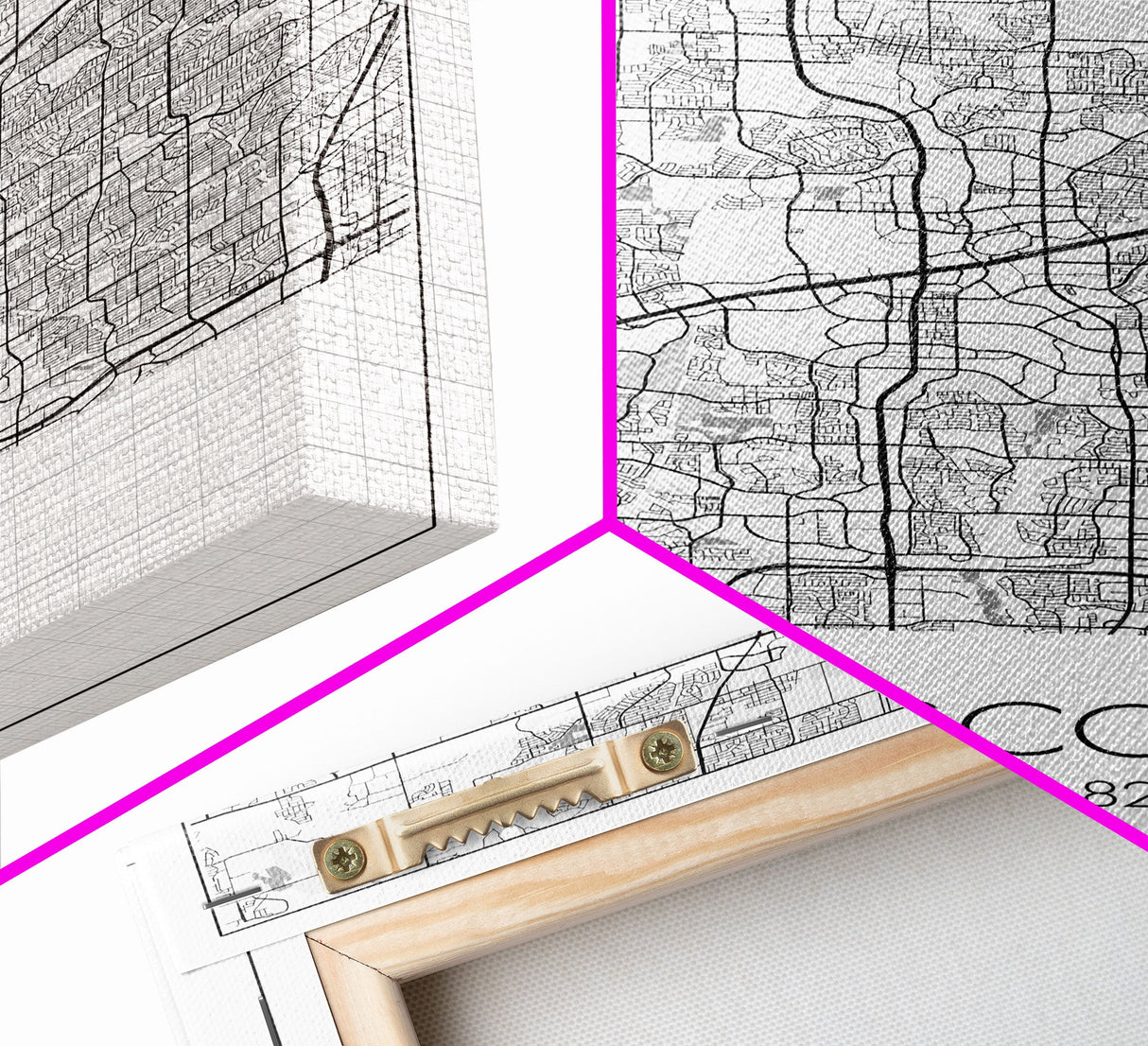 Frisco Street Map, Texas Map, City Map Art, Minimalist Art, Wall Art, Canvas Print, Black And White Art, Office Wall Art, Aviation Gift