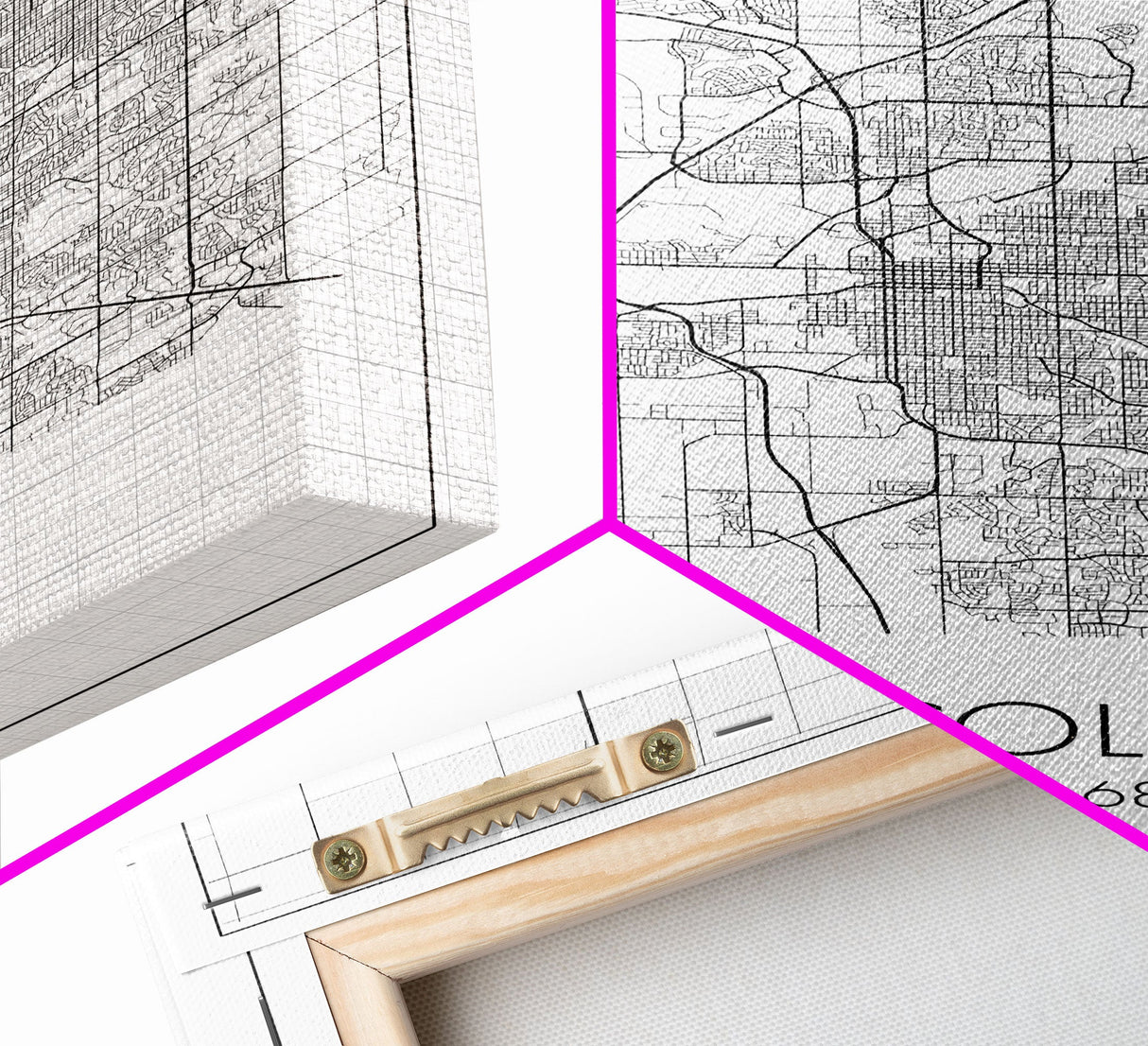 Lincoln Street Map, Nebraska Map, City Map Art, Modern Wall Art, Wall Art, Canvas Print, Travel Wall Decor, Black And White Art, Wife Gift