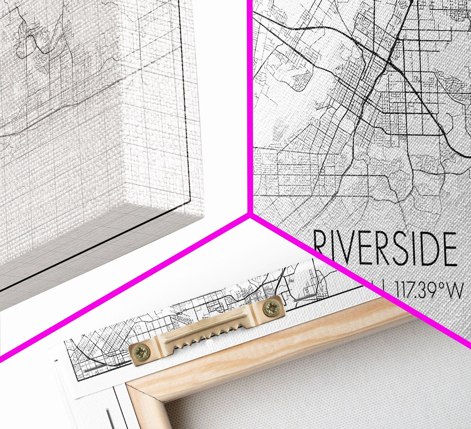 Riverside City Map, California Art, Map Print, Minimalist Wall Art, Wall Art, Canvas Art, Panoramic Wall Art, Gift For Graduation, Room Art