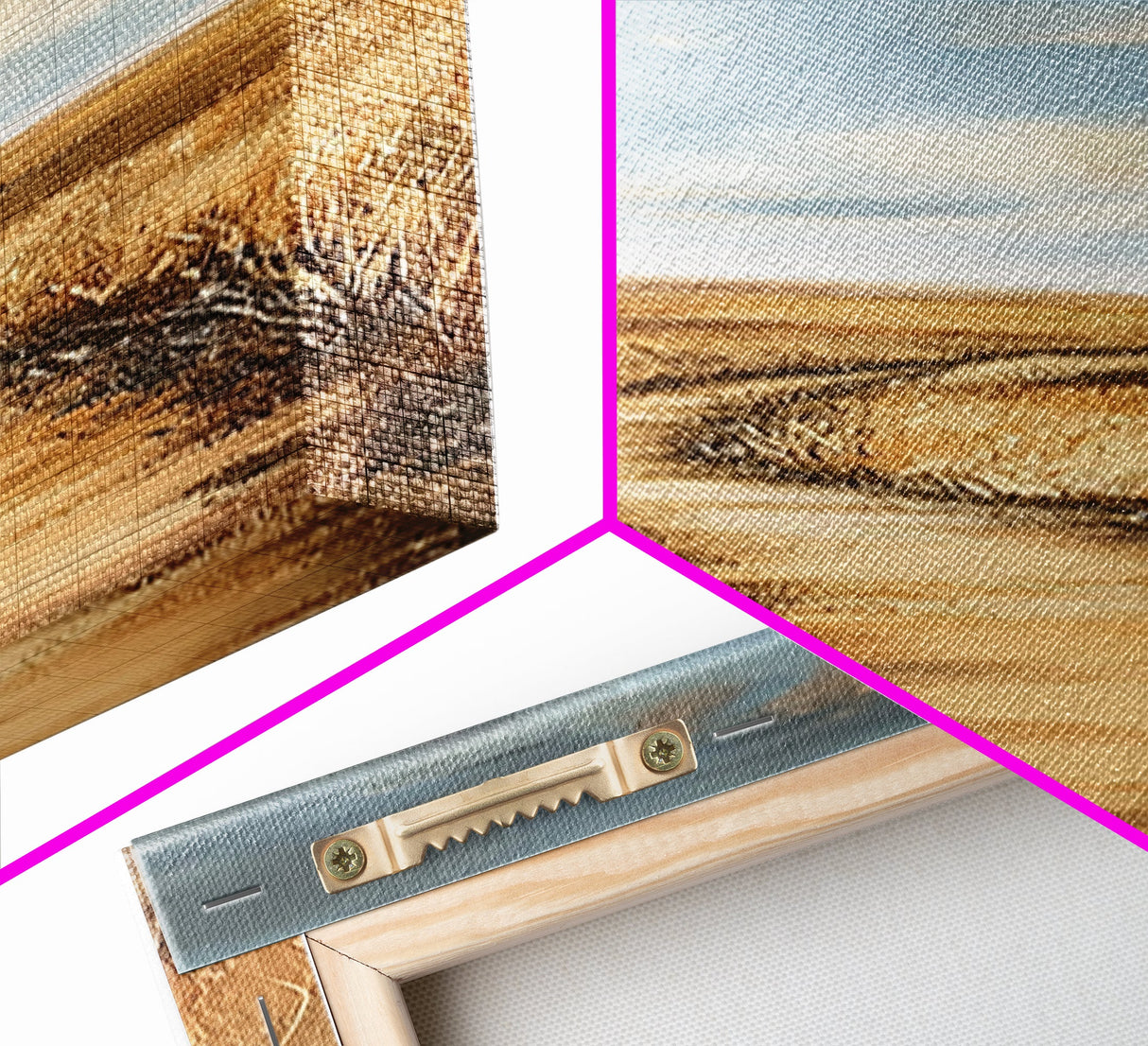 Serene Rural Path Framed Canvas Print landscape painting, farmhouse art, above couch art, rustic wall art, wabi sabi art, extra wide art, panoramic art, warm neutral wall art, barn landscape oil painting