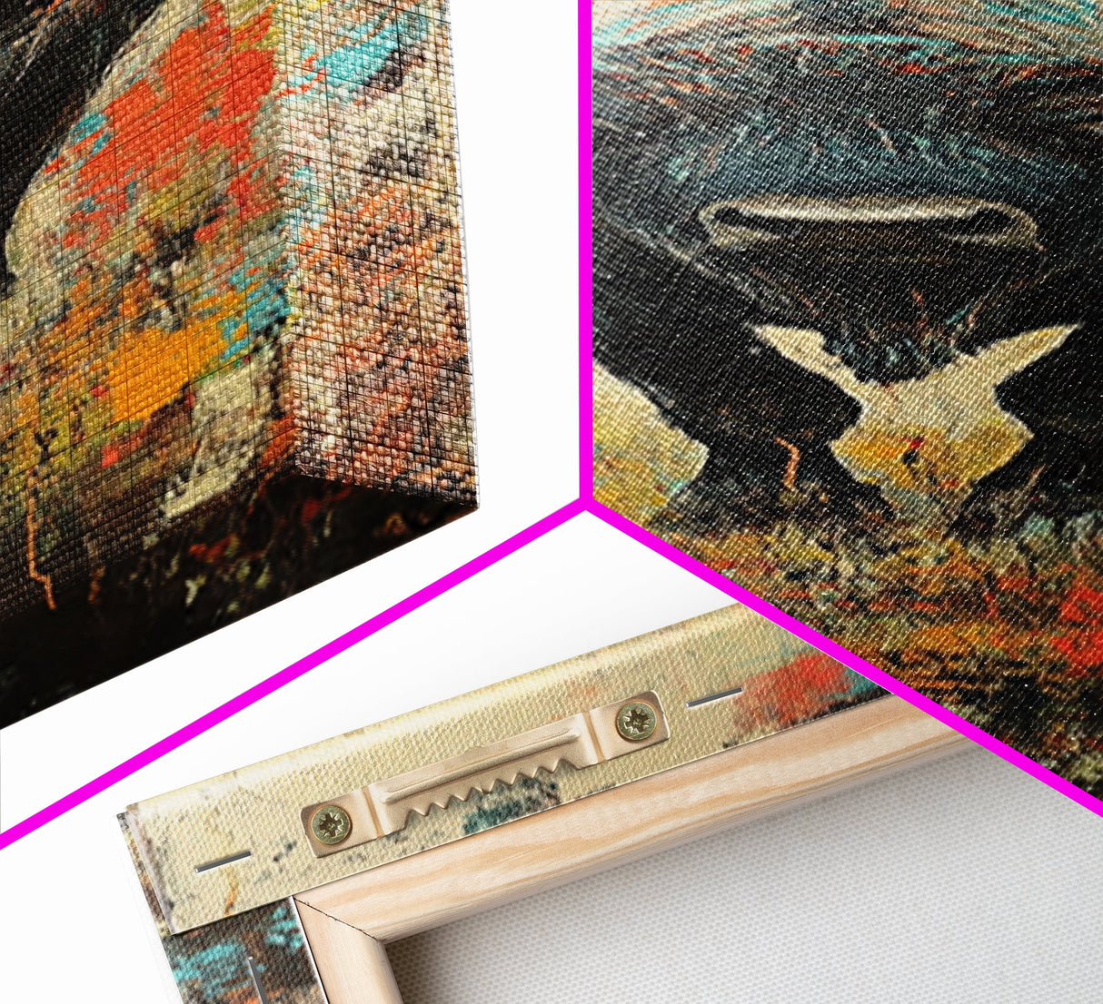 Moody Bison Canvas Print Rustic Wall Art Farmhouse Art Wabi Sabi Art Southwest Wall Art Living Room Art Vertical Wall Art