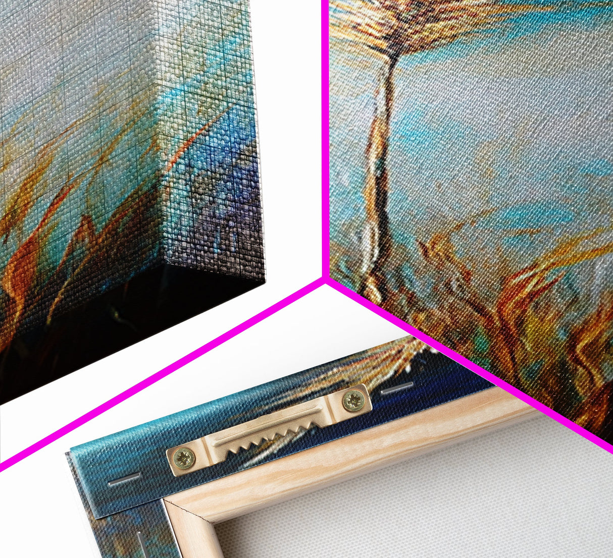 Golden Wheat Field Canvas Print Rustic Wall Art Vertical Landscape Painting Wabi Sabi Art Minimalist Art Tall Narrow Art