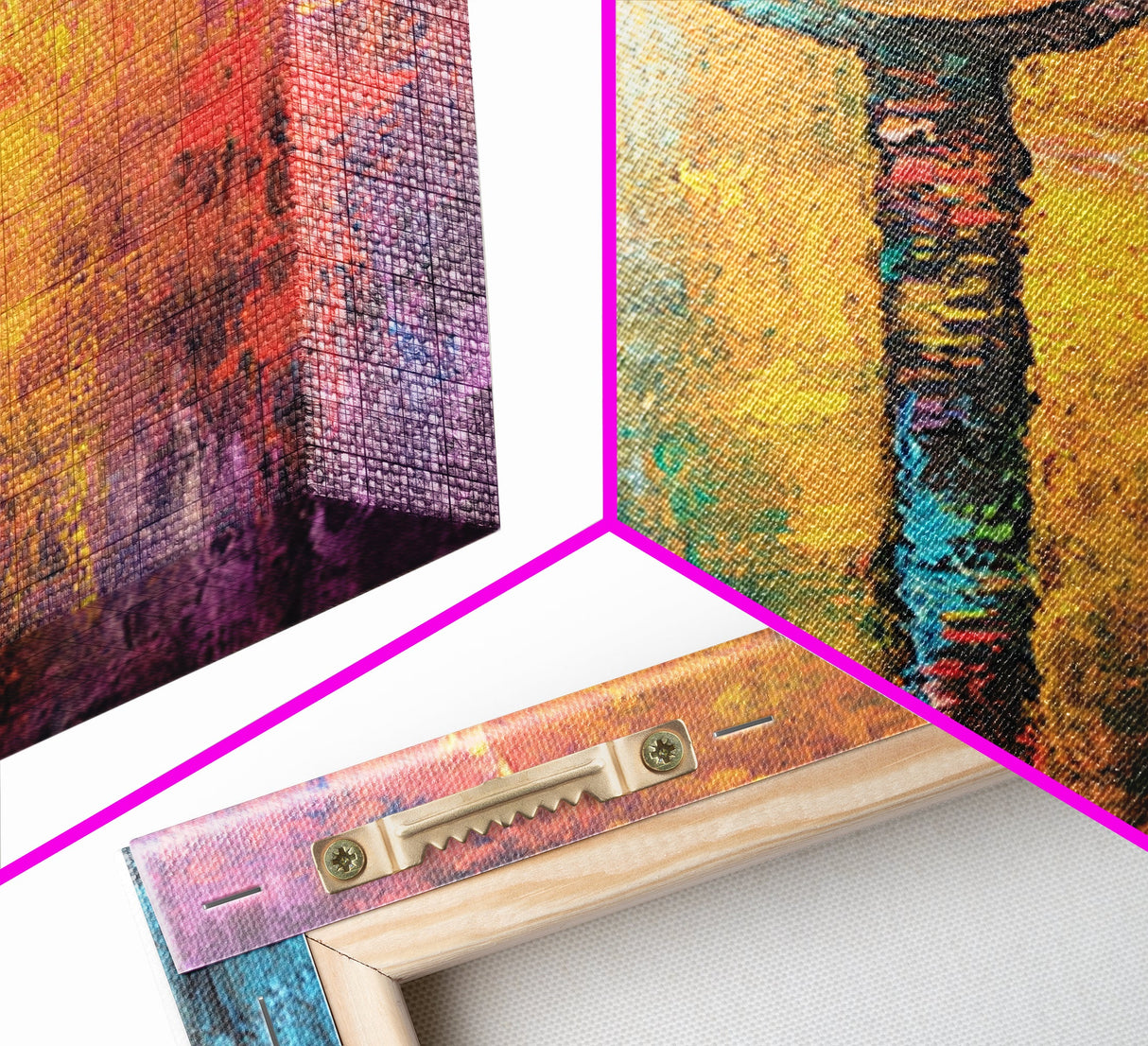 Abstract Key Painting, Bold Colorful Art, Wabi Sabi Wall Art, Southwest Wall Decor, Framed Canvas Print, Gift Idea, Modern Art