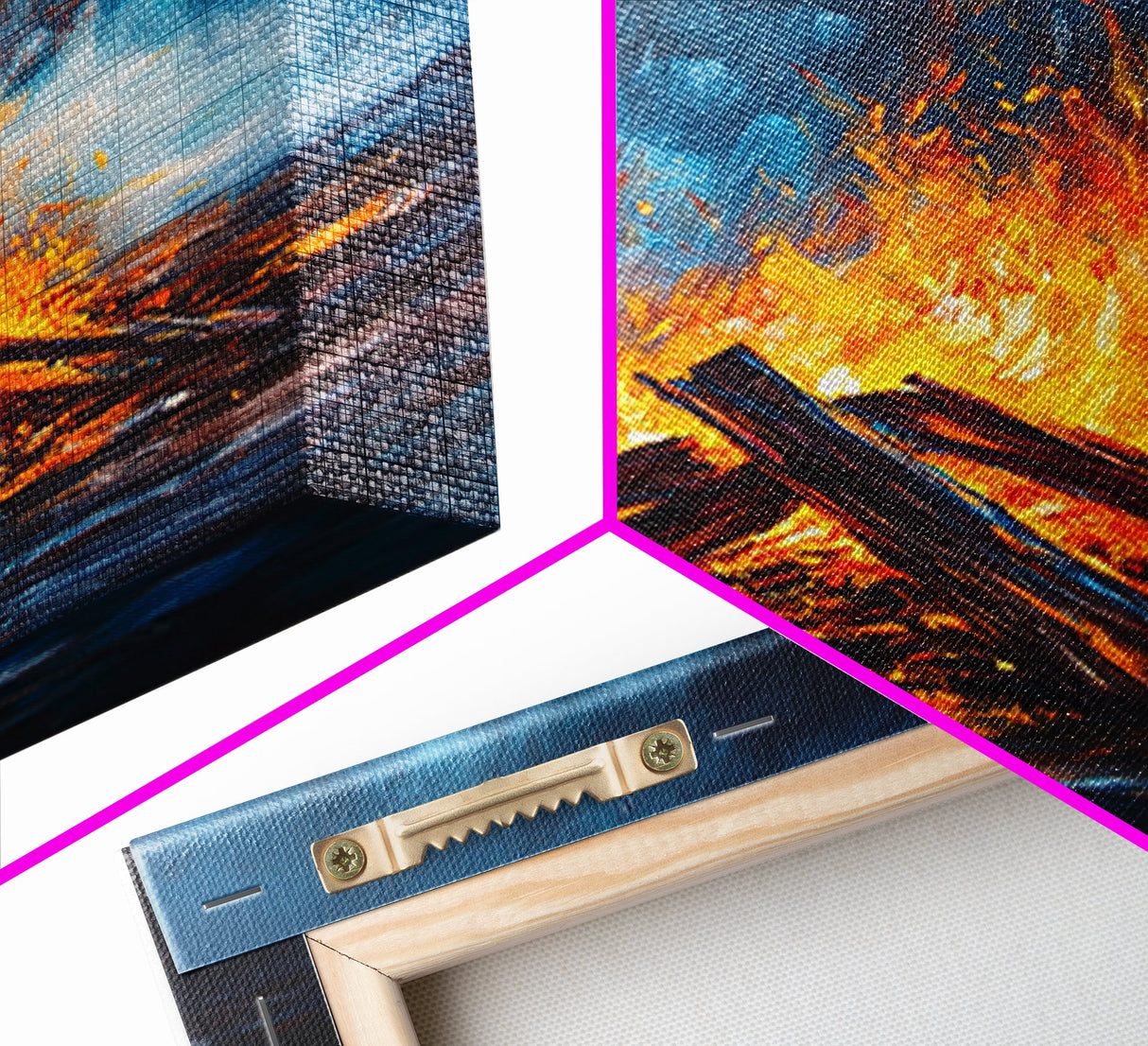 Bonfire Night, Moody Art, Rustic Decor, Canvas Print, Fire Art, Dark Romance Painting, Fall Wall Art, Cozy Living Room Art, Gift Idea