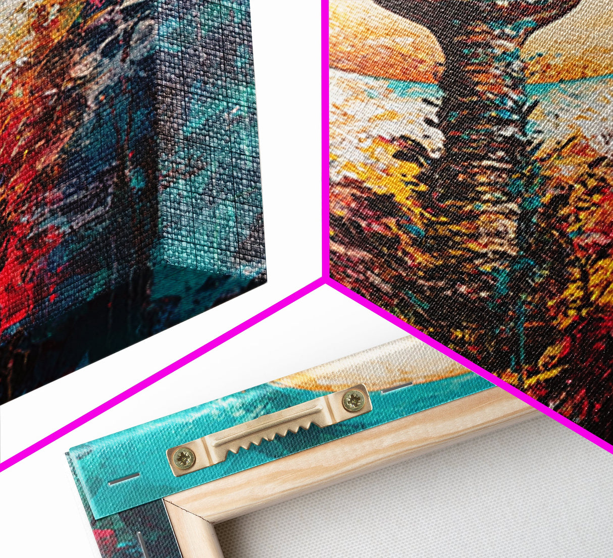 Sacred Symbol Artwork, sacred geometry wall art, abstract energy art, teal wall art, mystical artwork, framed canvas print, boho art, moody art
