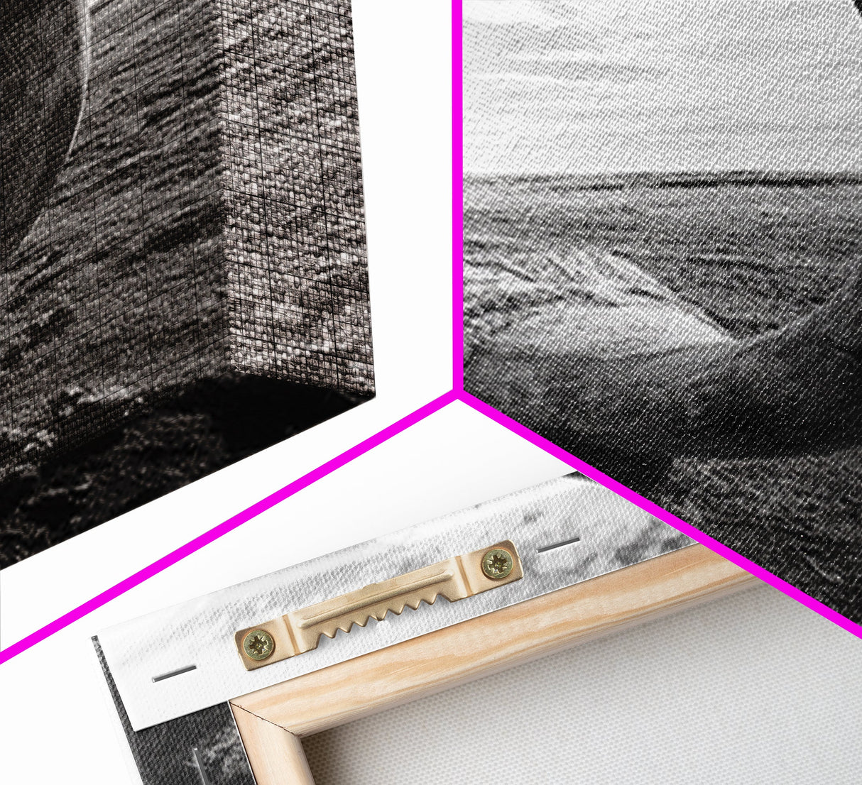 Lone Horn, desert minimalism, rustic western art, wabi sabi decor, moody photography, framed canvas print, black and white, southwest art