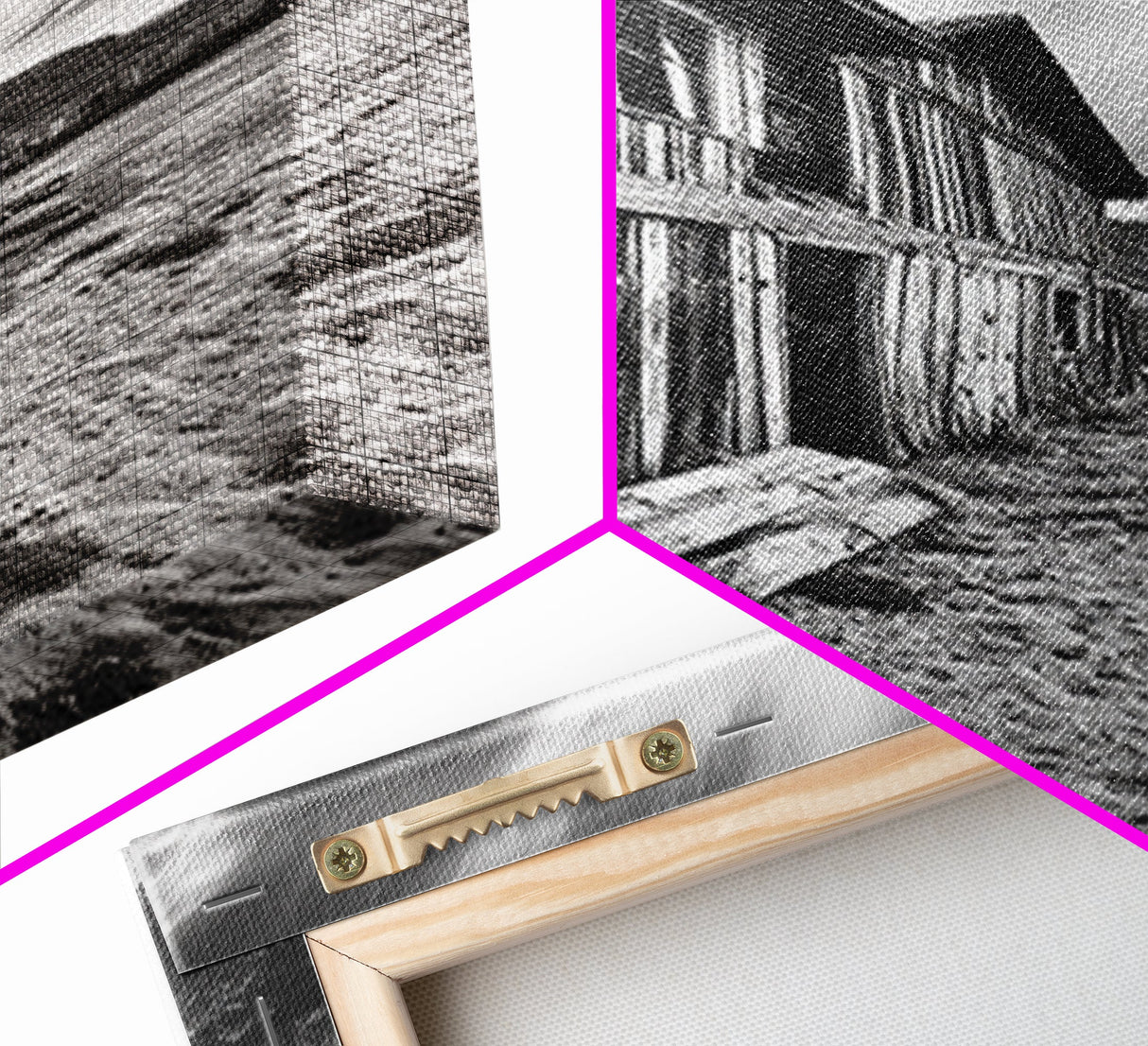Rustic barn, farmhouse art, abandoned building, vintage Christmas, moody art, black and white wall art, wabi sabi wall art, framed canvas print