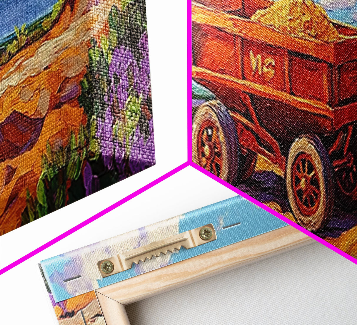 Rustic cart, farmhouse art, rustic wall art, above couch art, wabi sabi art, barn landscape oil painting, framed canvas print, gift idea