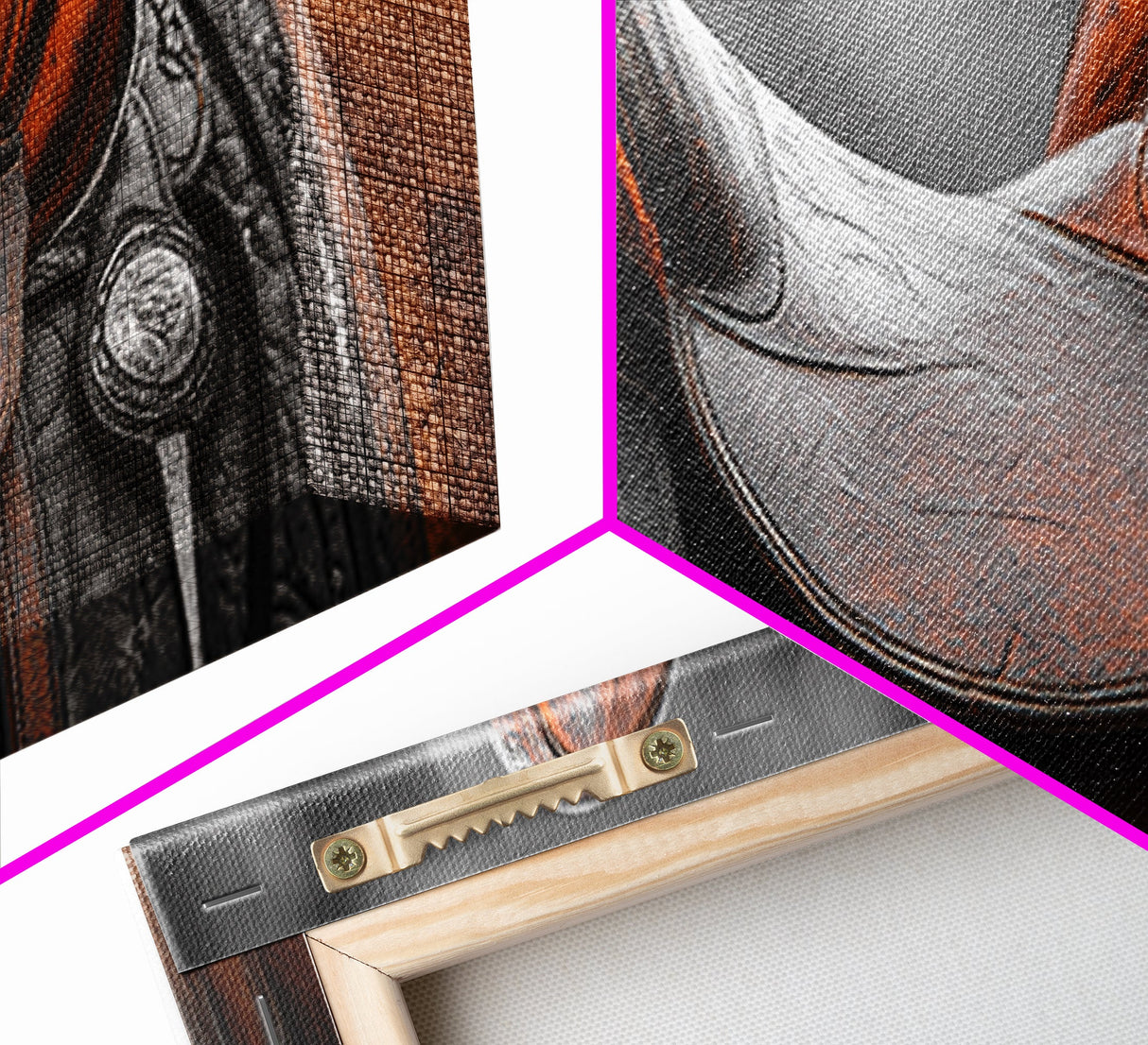 Leather Saddle, Vintage Horse Art, Rustic Wall Art, Horse Wall Art, Southwest Wall Art, Extra Wide Art, Framed Canvas Print, Boho Art