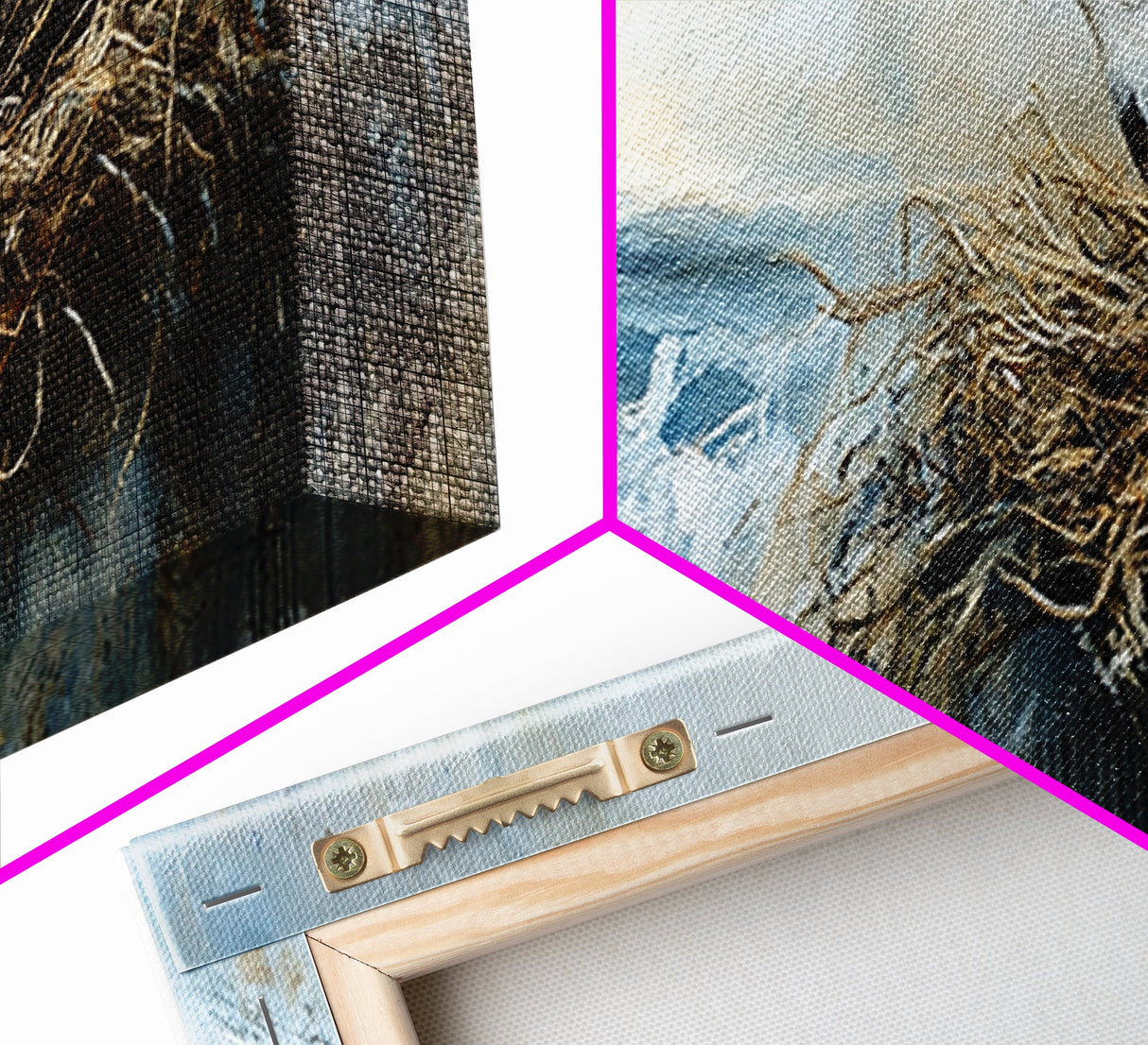 Eagle Nest, bird art, wildlife painting, coastal wall art, seascape painting, moody art, extra wide art, framed canvas print, above sofa art