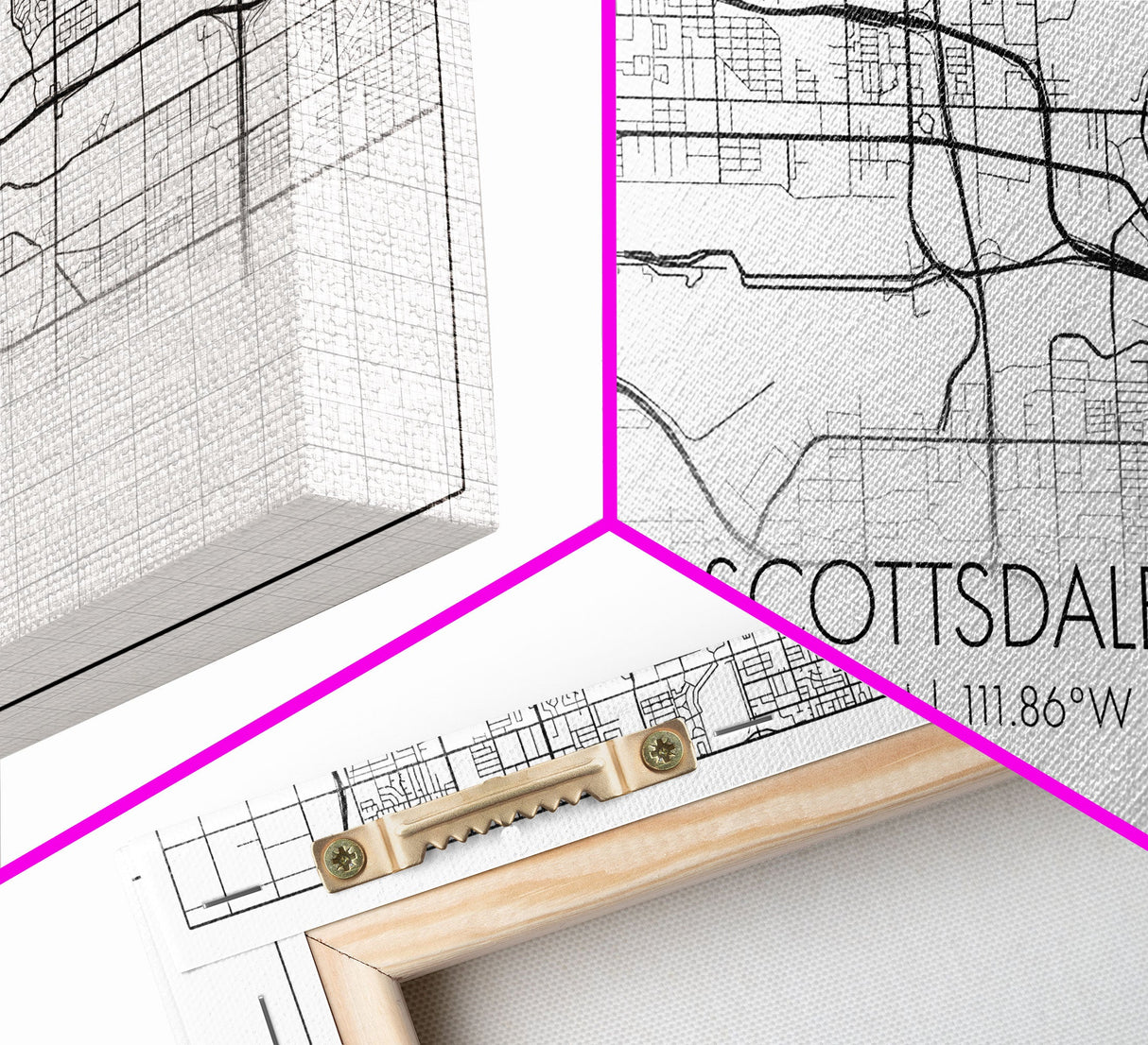Scottsdale City Map, Arizona Art, Map Print, Modern Wall Art, Wall Art, Canvas Art, Teen Boy Wall Art, RV Décor, Realtor Thank You, Room Art
