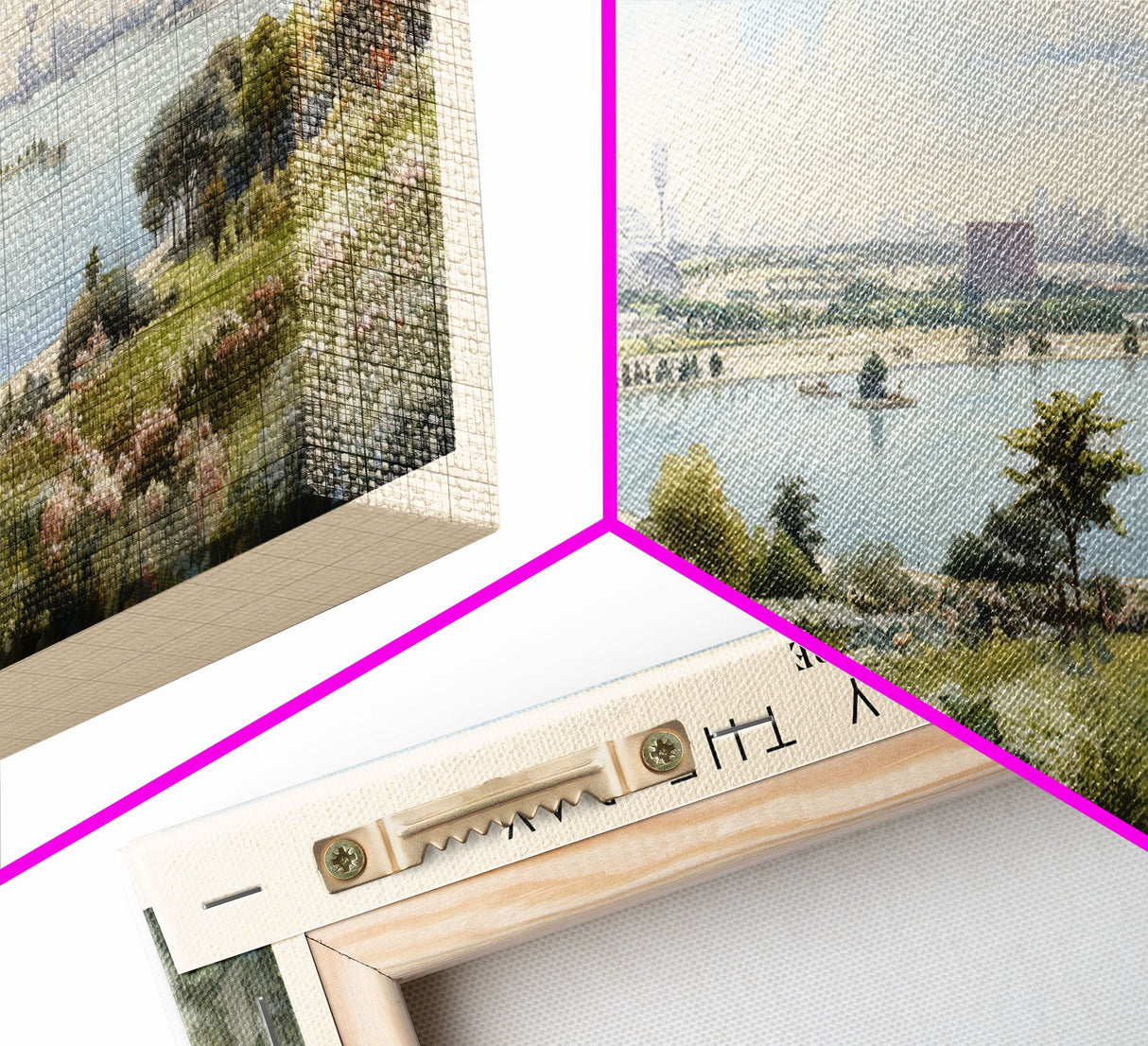 Gardens by the Bay COUNTRY | Framed Travel Poster Canvas Print | Trendy Wall Art | Watercolor Painting | Living Room Art | Unique Art