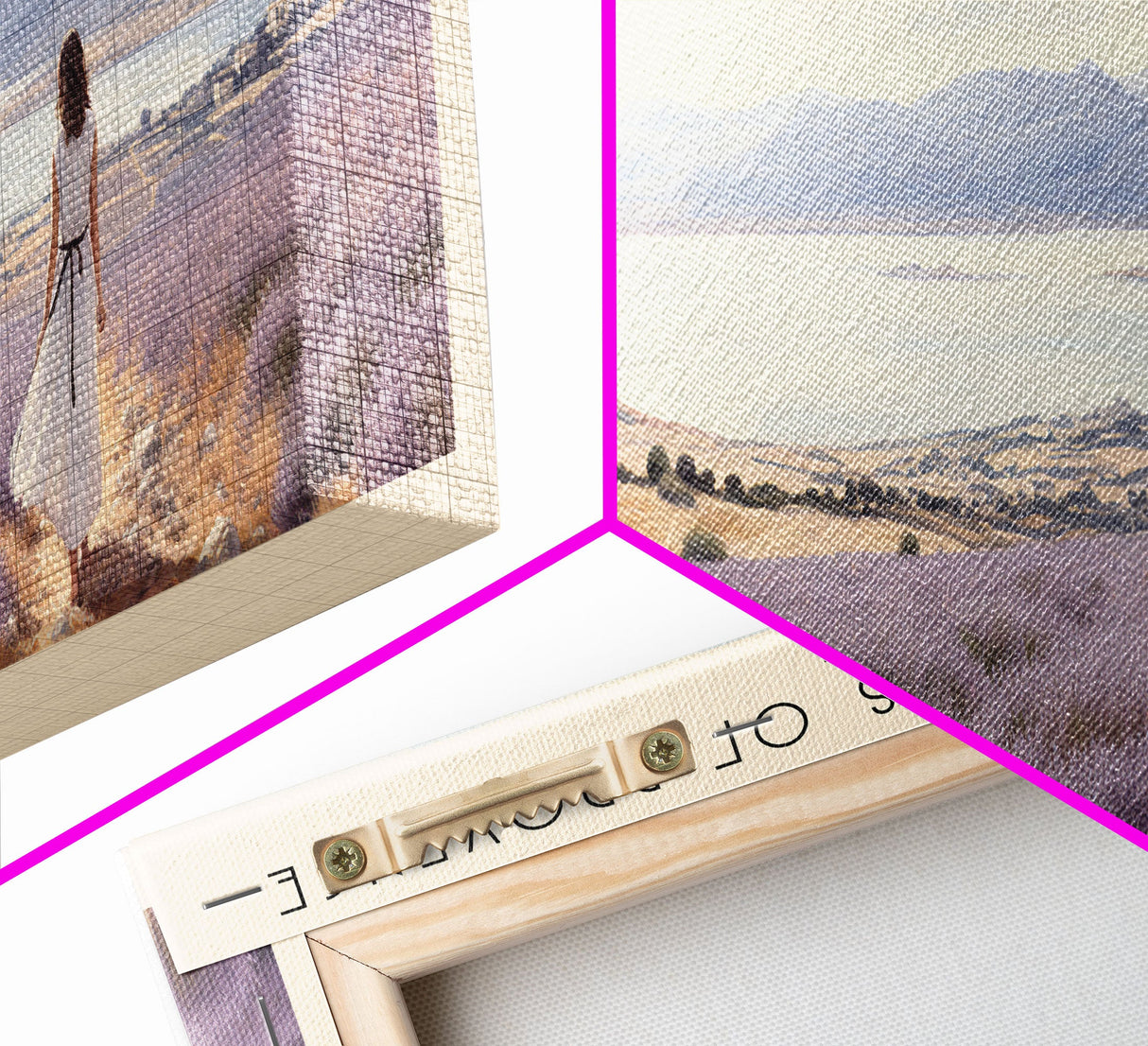 Lavender Fields of Provence Travel Poster Print, Framed Canvas Print, COUNTRY Travel Art, Wood Framed Art, Wall Hanging, Home Decor