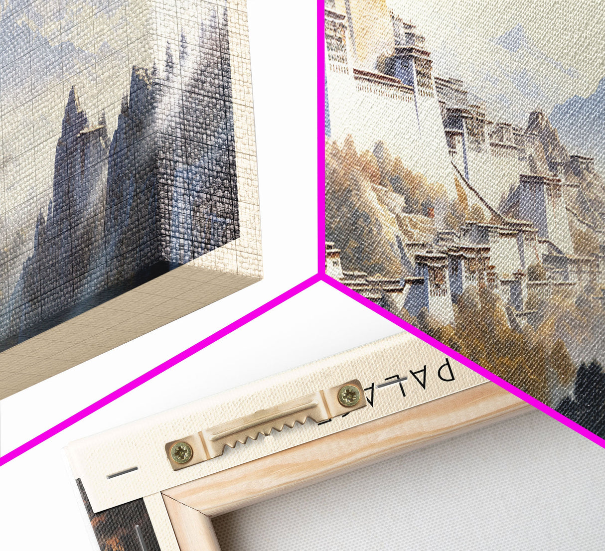 Potala Palace COUNTRY Travel Poster Print, Framed Canvas Print, COUNTRY Travel Art, Wood Framed Art, Wall Hanging, Home Decor