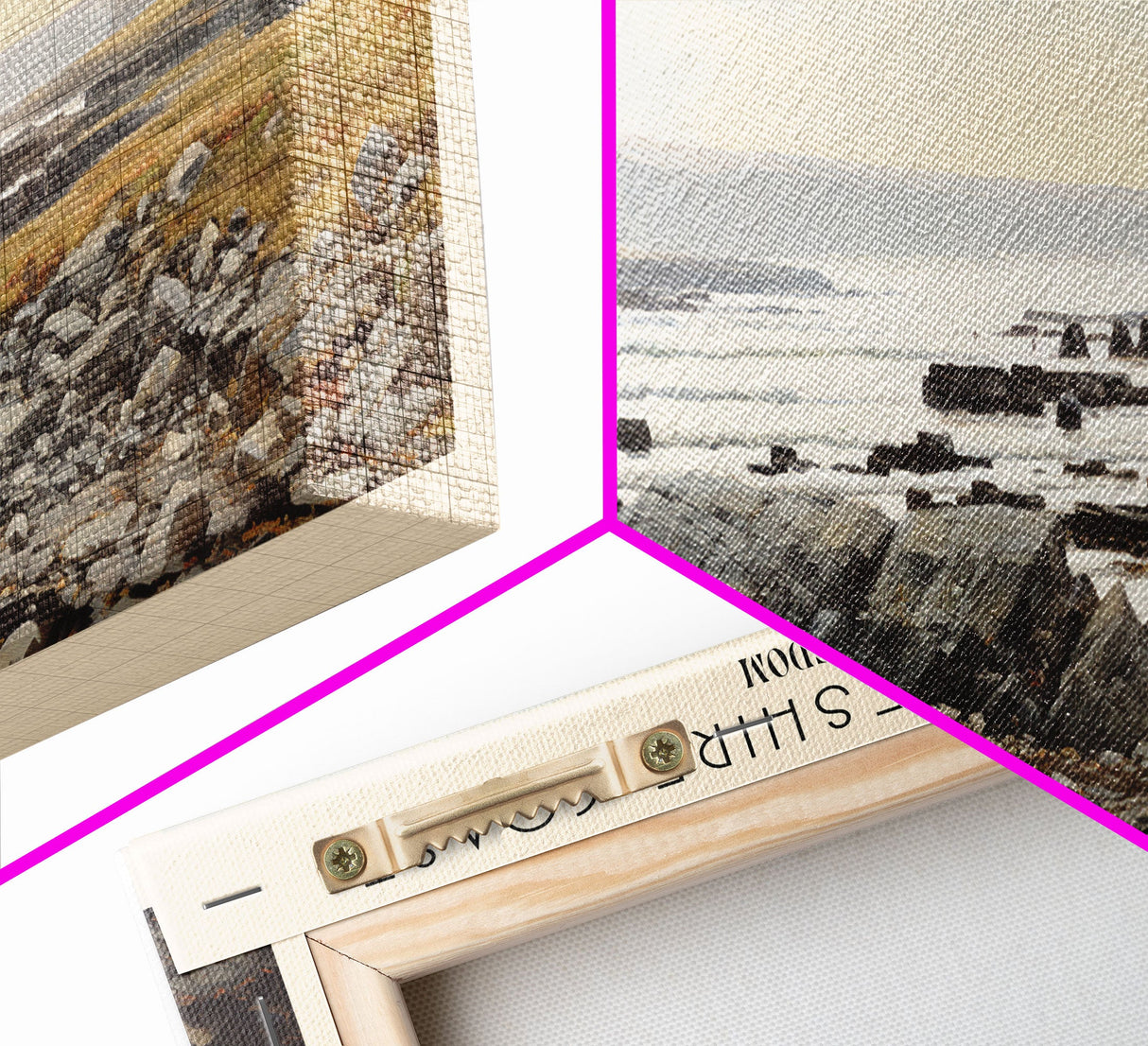 The Pembrokeshire Coast Travel Poster Print, Framed Canvas Print, COUNTRY Travel Art, Wood Framed Art, Wall Hanging, Home Decor