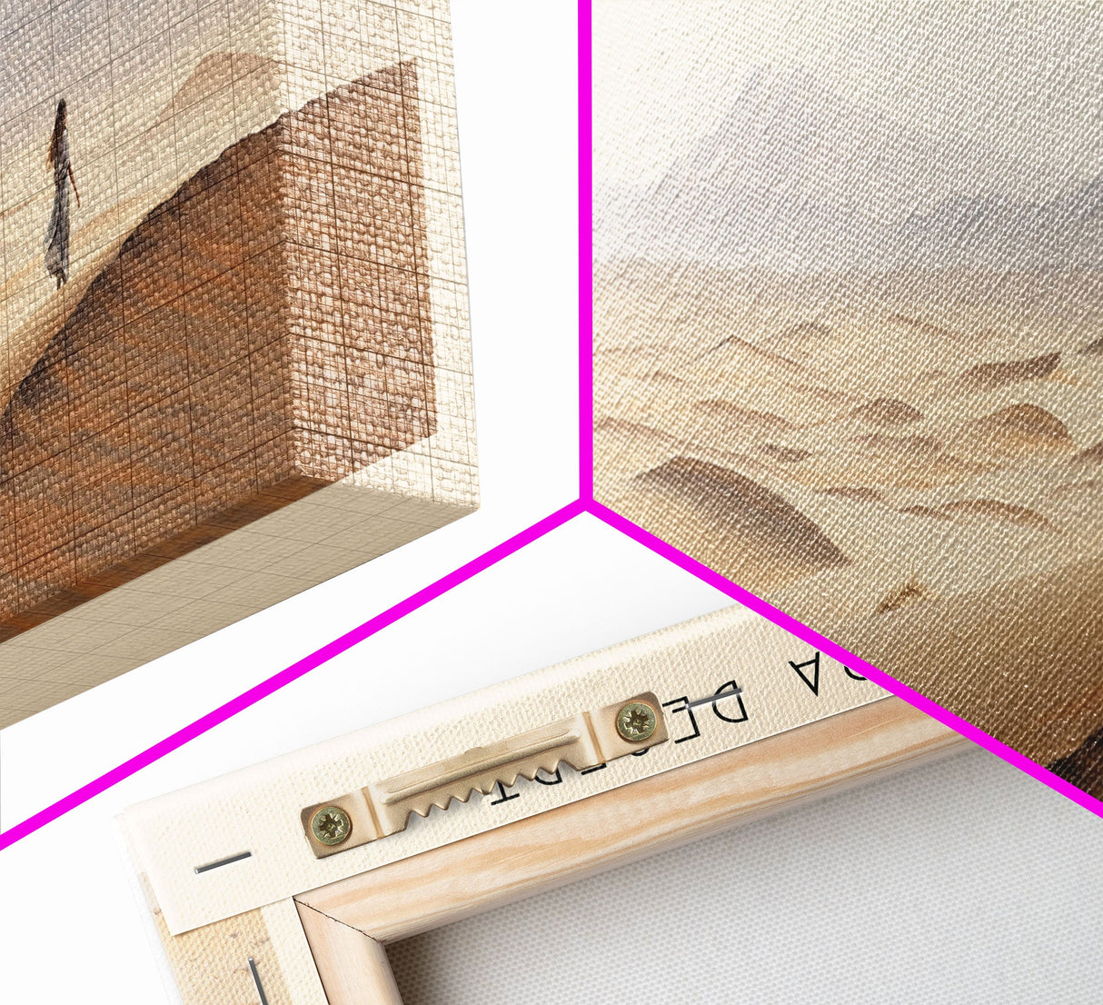 The Sahara Desert Framed Canvas Print Travel Poster | Wall Art | Home Decor | Gift For Travel Lover | Wall Hanging | Original Art