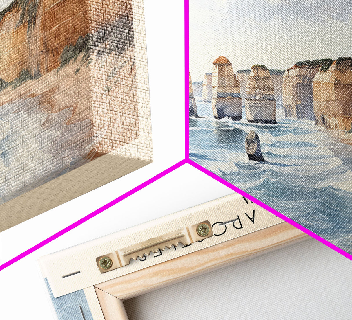 The Twelve Apostles Framed Canvas Print Travel Poster | Wall Art | Home Decor | Gift For Travel Lover | Wall Hanging | Original Art