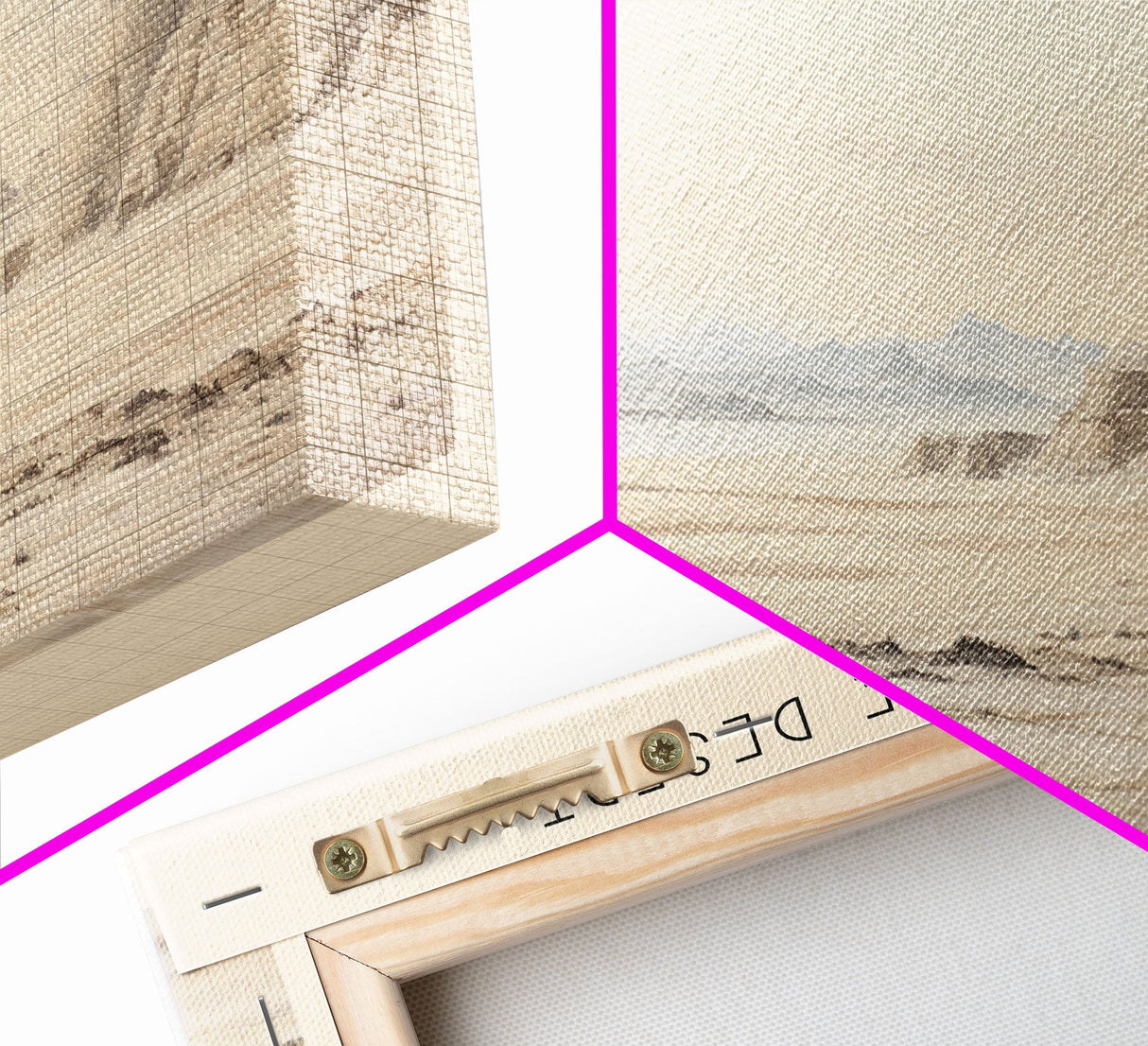 The White Desert Travel Print Wall Art, Travel Poster Print, Retro Style COUNTRY Home Decor, Wall Hanging, Travel Gift Idea, Unique Metal Art