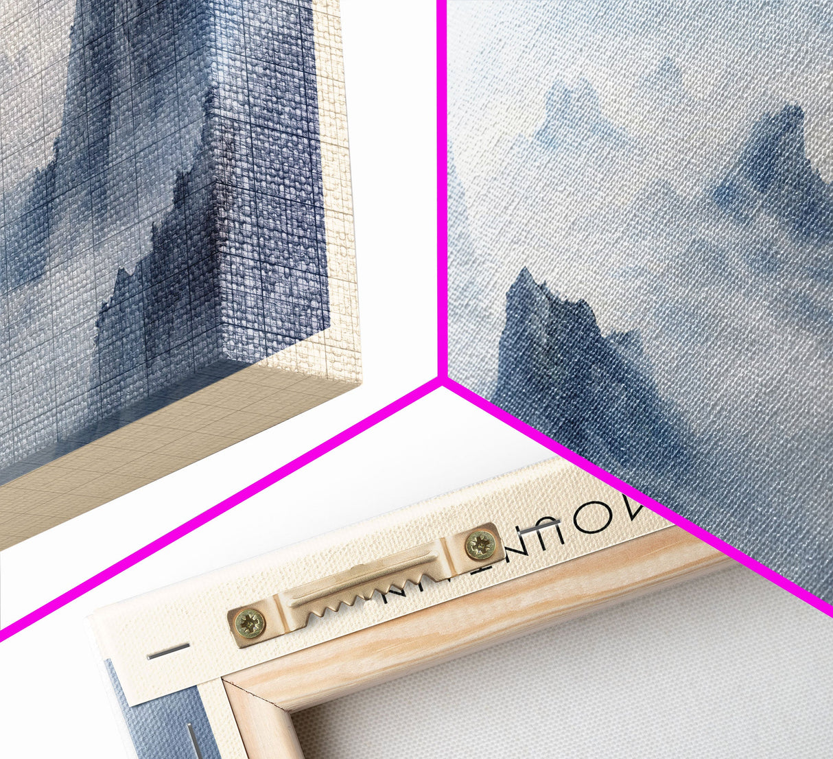 Tianmen Mountain Travel Poster Print, Framed Canvas Print, COUNTRY Travel Art, Wood Framed Art, Wall Hanging, Home Decor