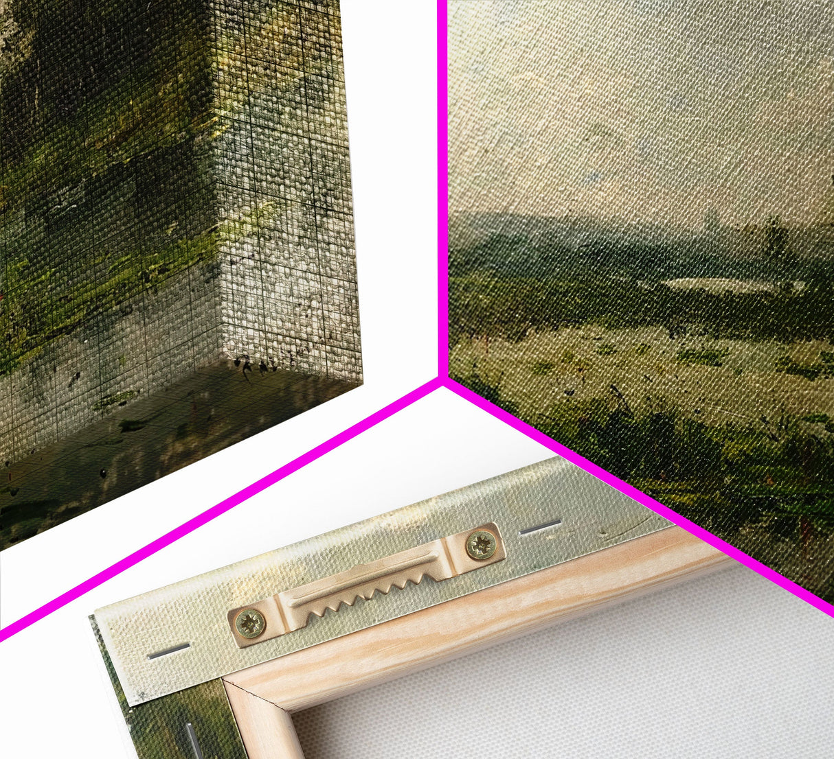 By The Water - Framed Canvas Print, English Landscape, Painting Print On Canvas Or Metal, Living Room Decor