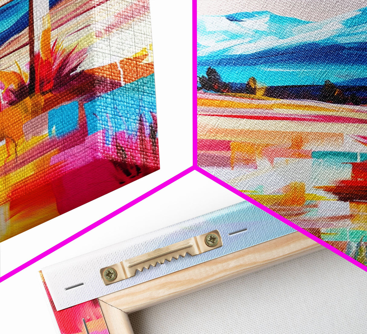 Cross with Mountain Backdrop - Framed Canvas Print, Scenic Western Art, Inspirational Wall Art for Bedroom Decor