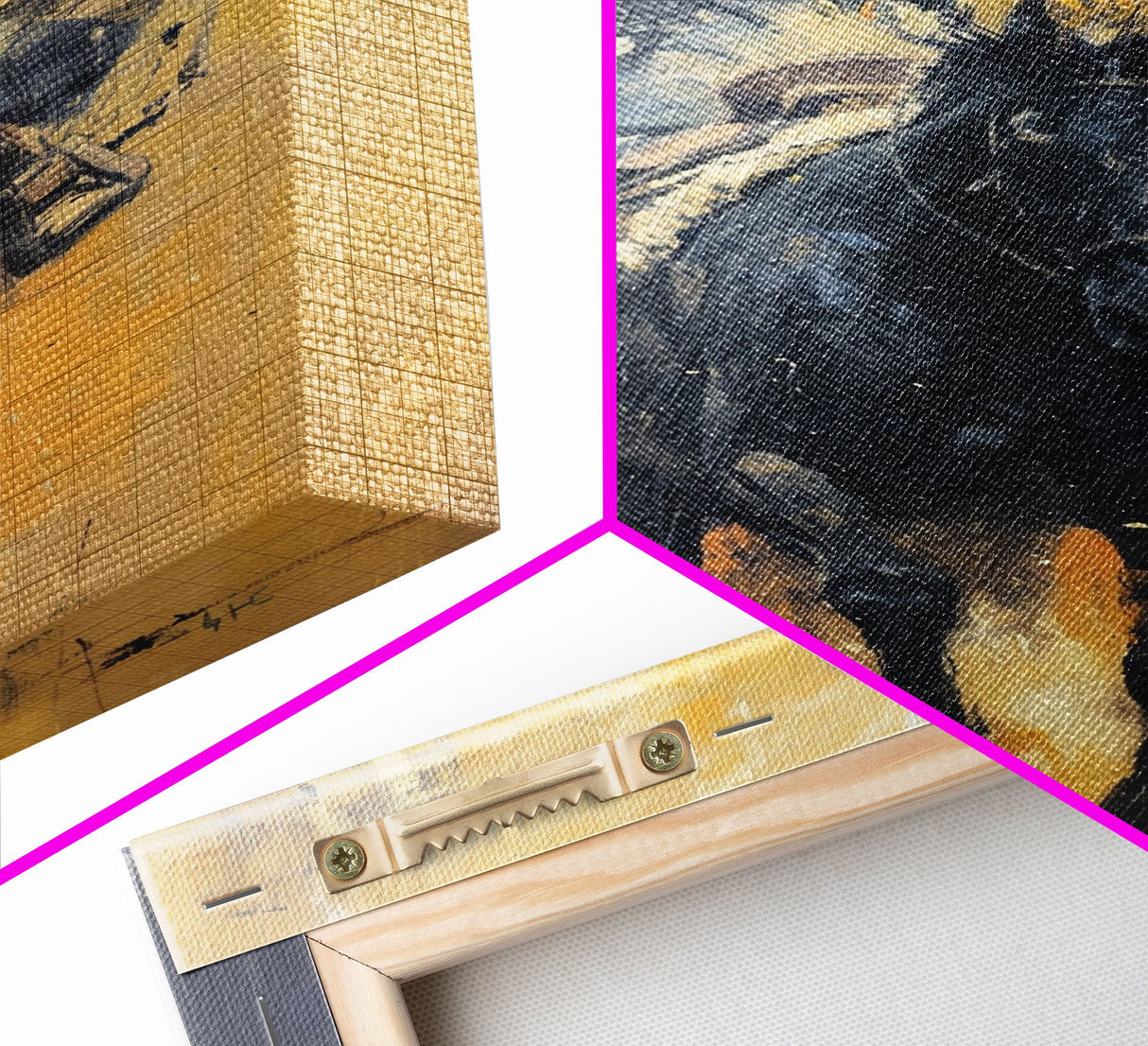 Dynamic Cowboy on Horseback Framed Canvas Print - Energetic Western Decor, Action Wall Art for Living Room, Bedroom