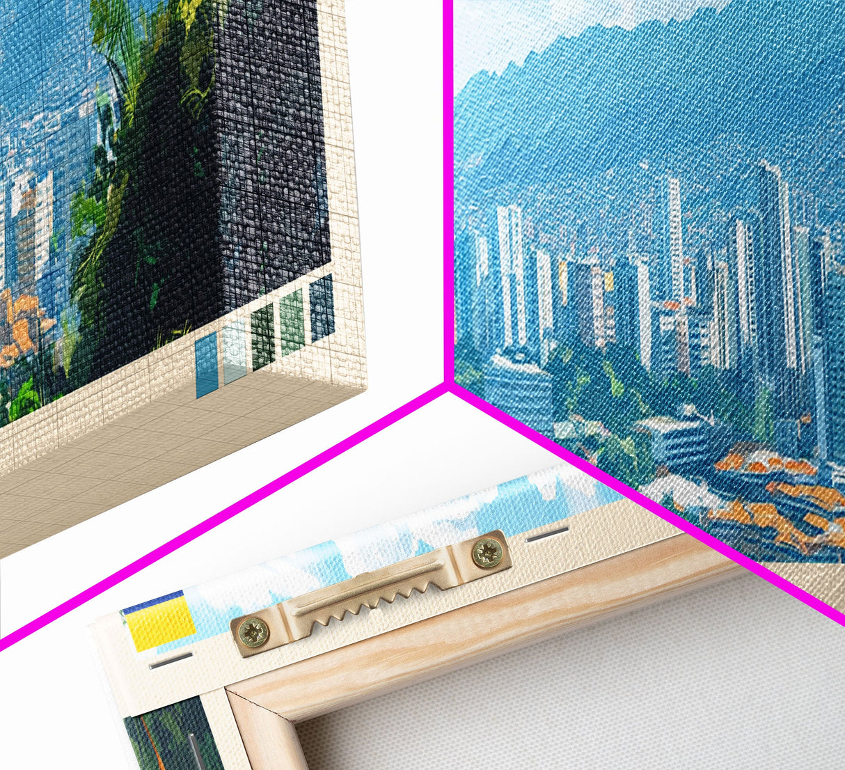 Cali, Colombia Travel Poster Panoramic Canvas Print, Cali, Colombia Painting, Colombia Art, Cali Travel Art, Guest Room Painting