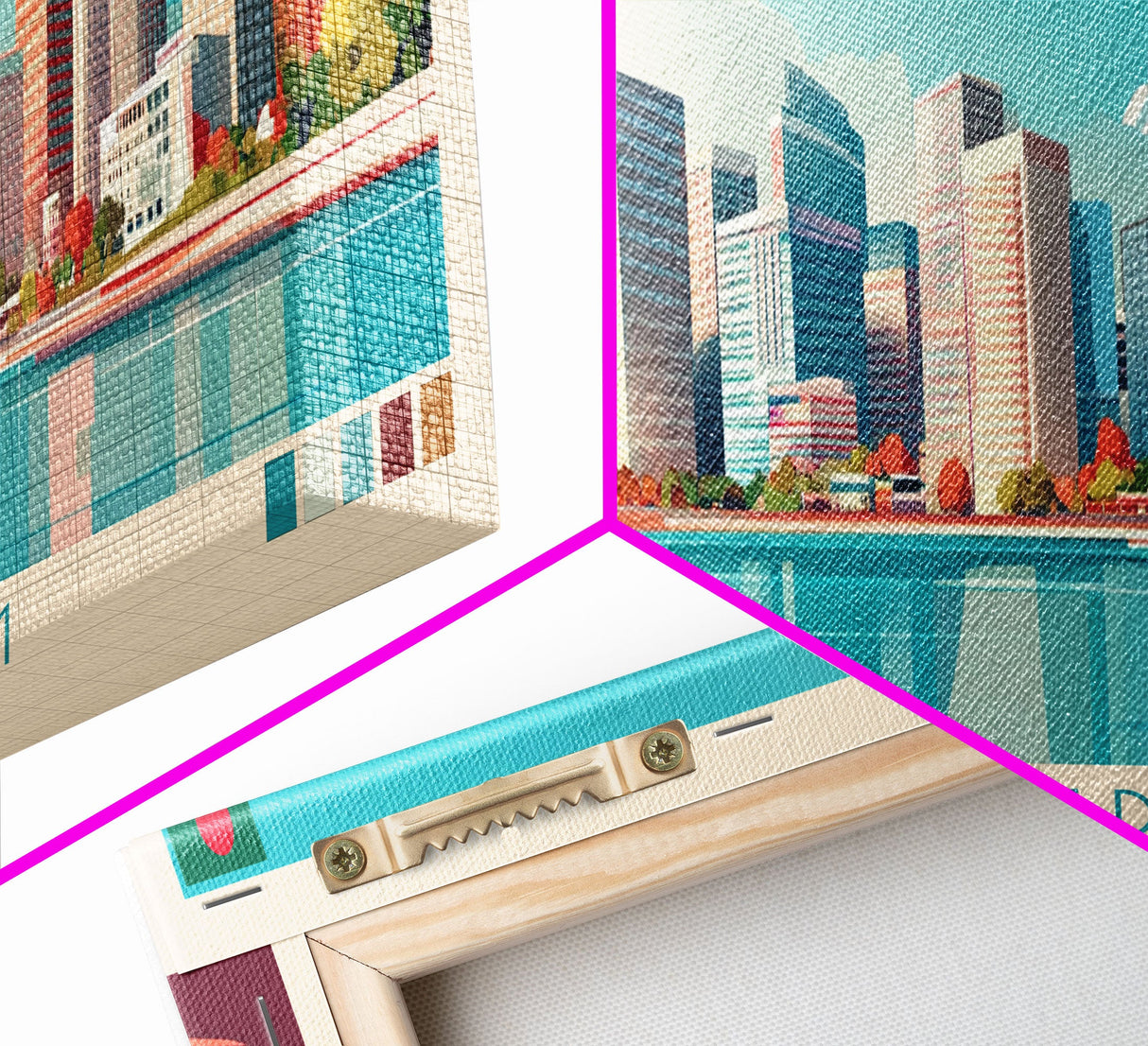 Chattogram, Bangladesh Travel Poster Panoramic Canvas Print, Chattogram, Bangladesh Painting, Bangladesh Art, Chattogram Travel Art, Guest Room Painting