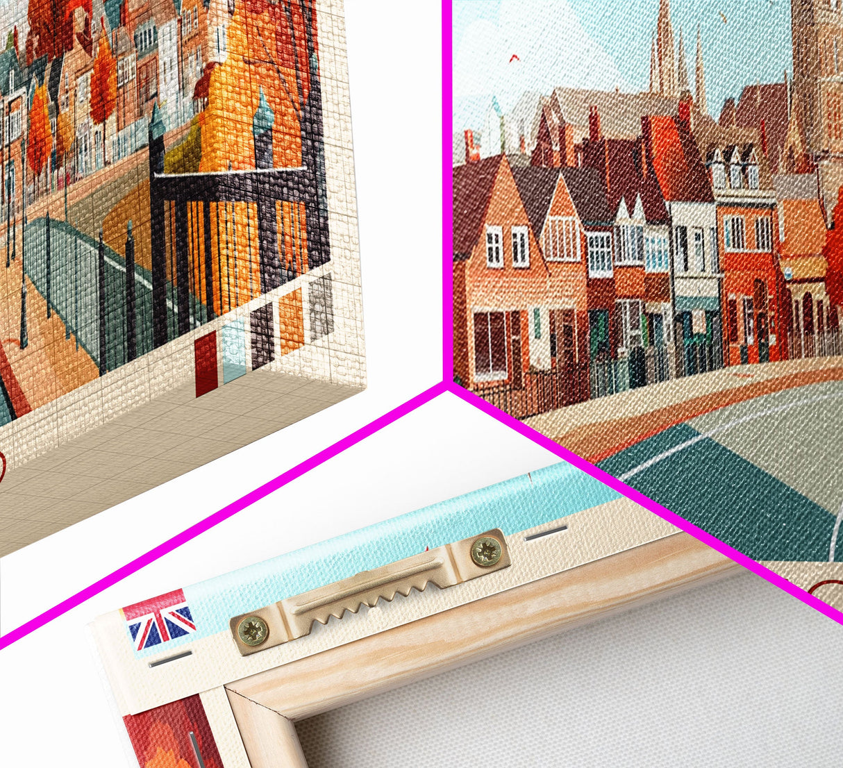 Chelmsford, England Travel Poster Panoramic Canvas Print, Chelmsford, England Painting, England Art, Chelmsford Travel Art, Guest Room Painting