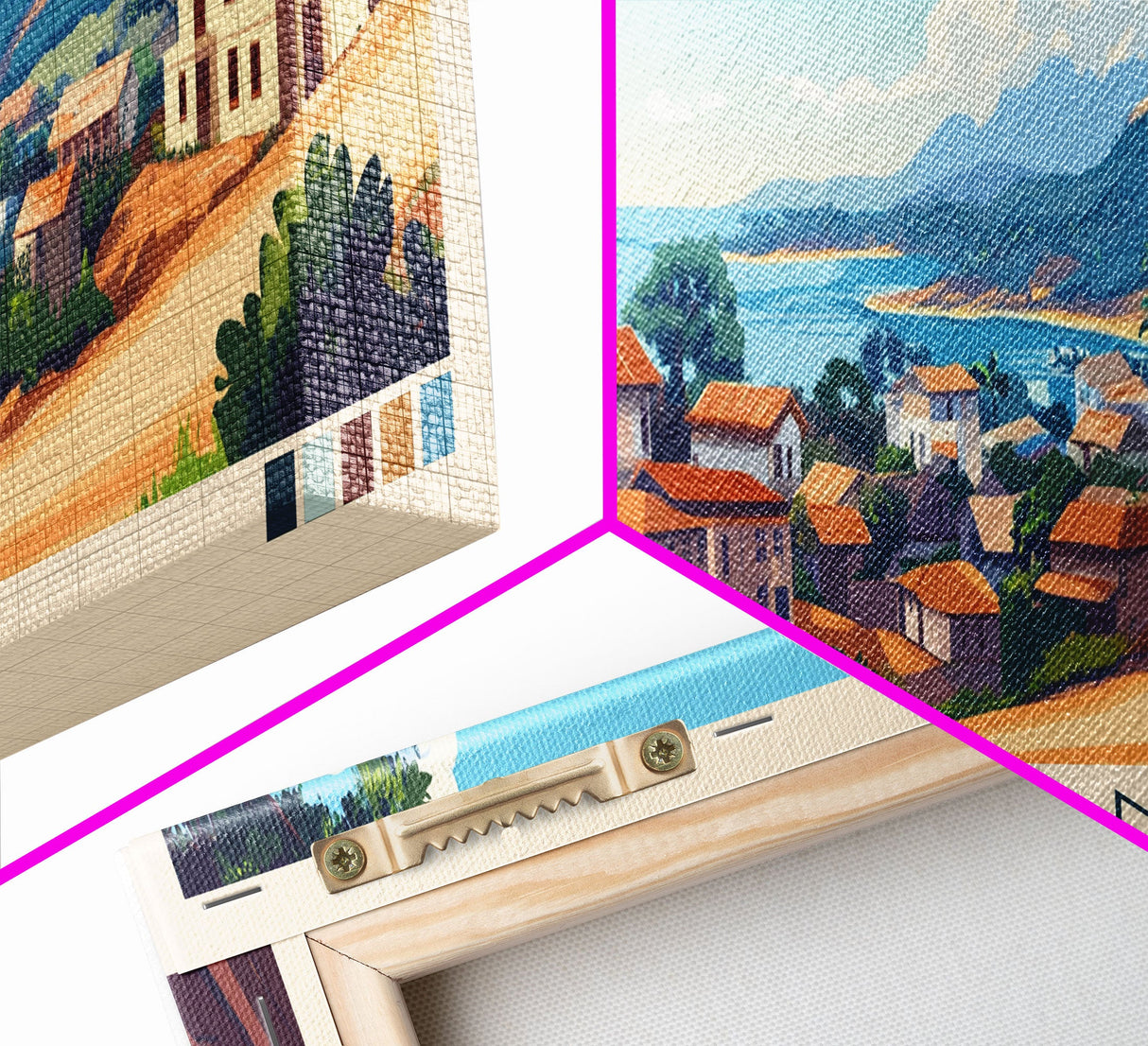 Kankan, Guinea Panoramic Travel Poster Canvas Print, Kankan, Guinea Painting, Guinea Art, Kankan Panoramic Travel Art, Travel Painting