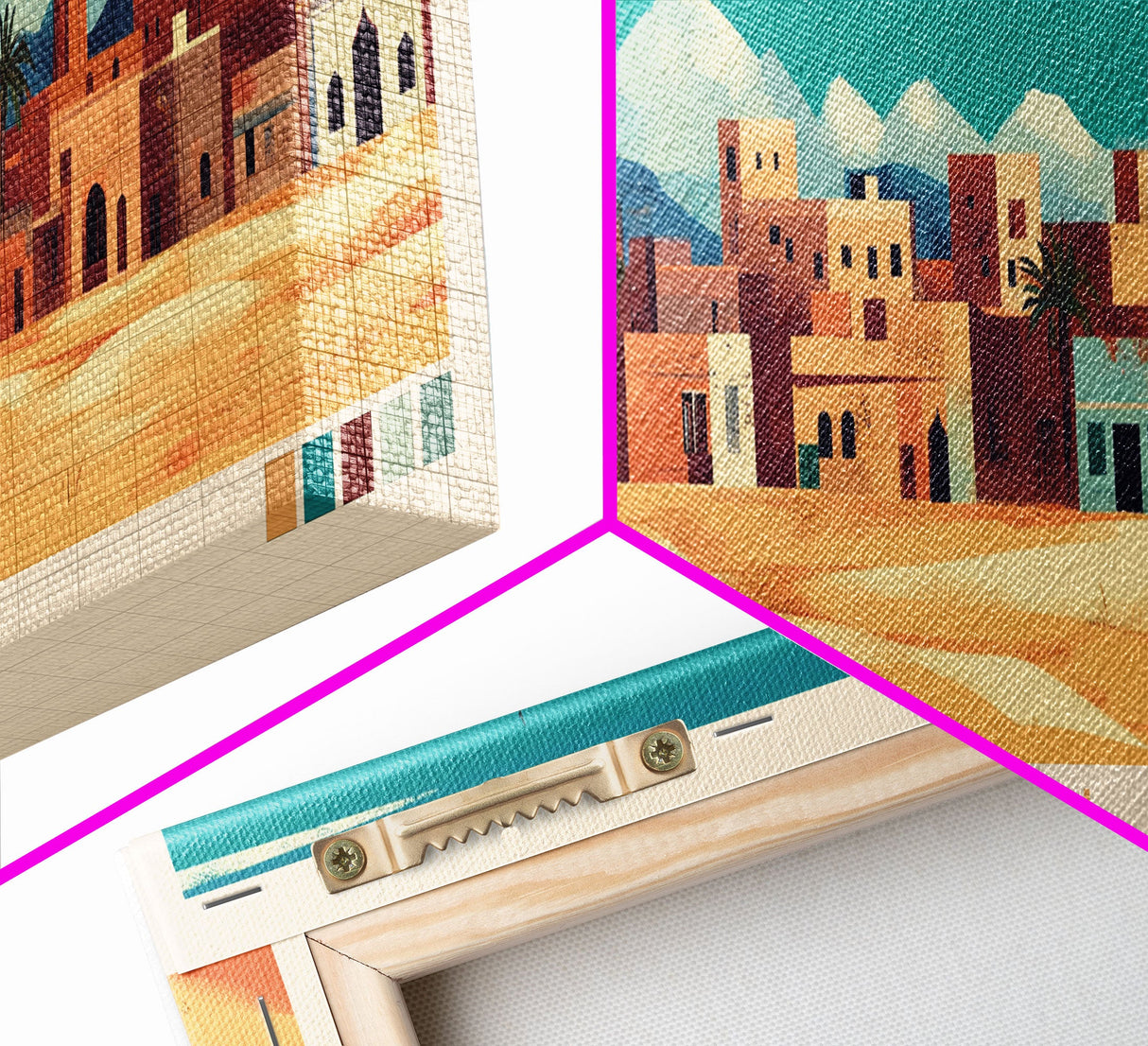 Kassala, Sudan Panoramic Travel Poster Canvas Print, Kassala, Sudan Painting, Sudan Art, Kassala Travel Art, Guest Room Painting