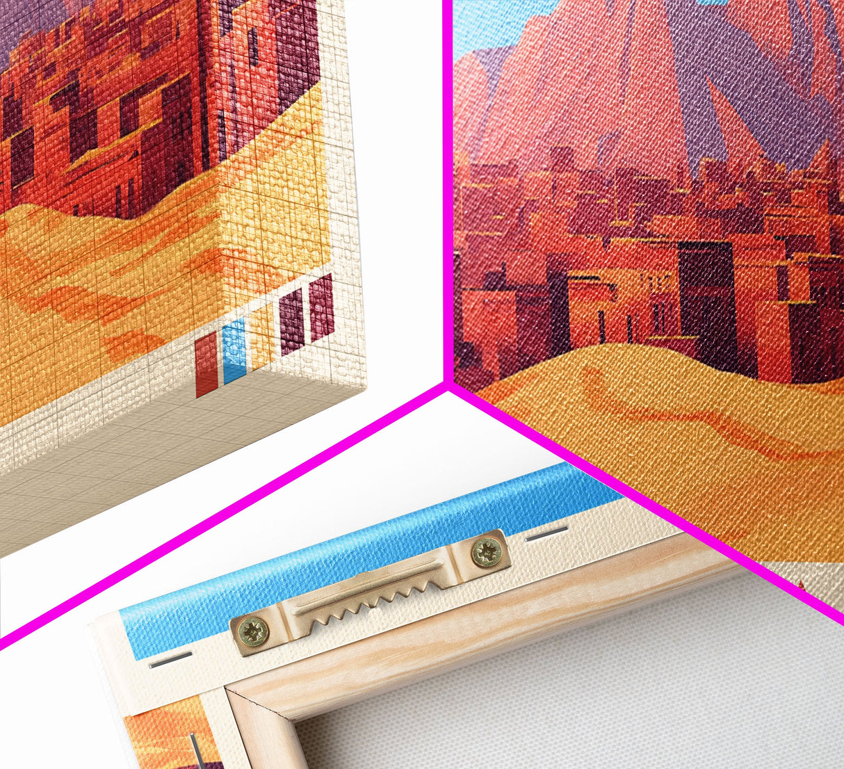 Nyala, Sudan Travel Poster Panoramic Canvas Print, Nyala, Sudan Painting, Sudan Art, Nyala Travel Art, Guest Room Painting