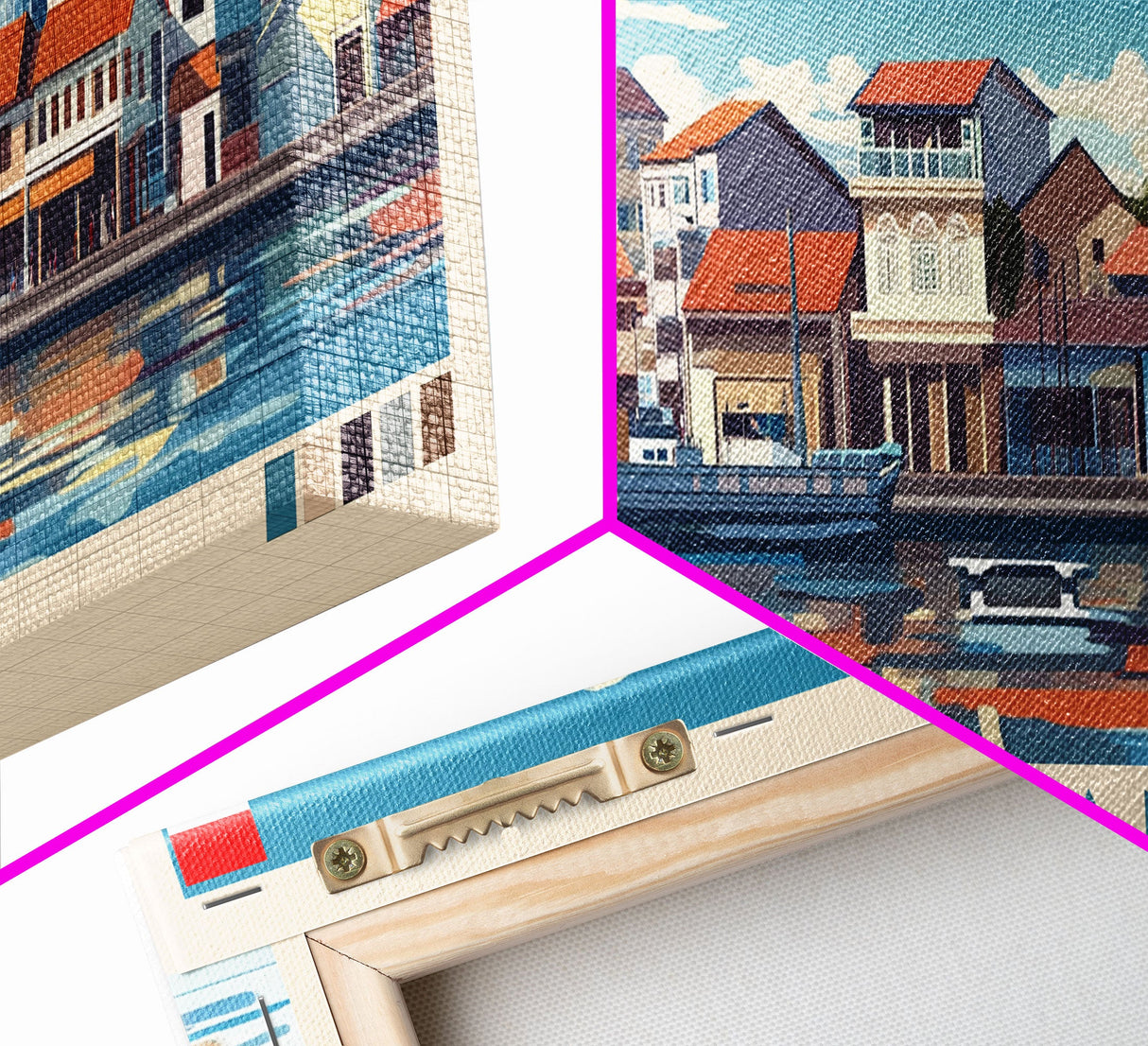 Palembang, Indonesia Panoramic Travel Poster Canvas Print, Palembang, Indonesia Painting, Indonesia Art, Palembang Travel Art, Guest Room Painting