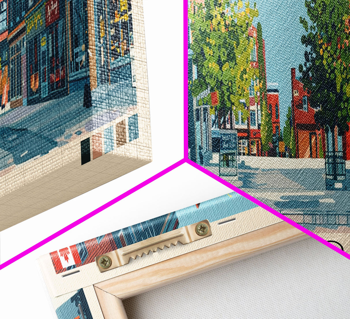 Brantford, Canada Panoramic Canvas Print, Brantford, Canada Painting, Canada Art, Brantford Travel Poster, Travel Art, Living Room Painting