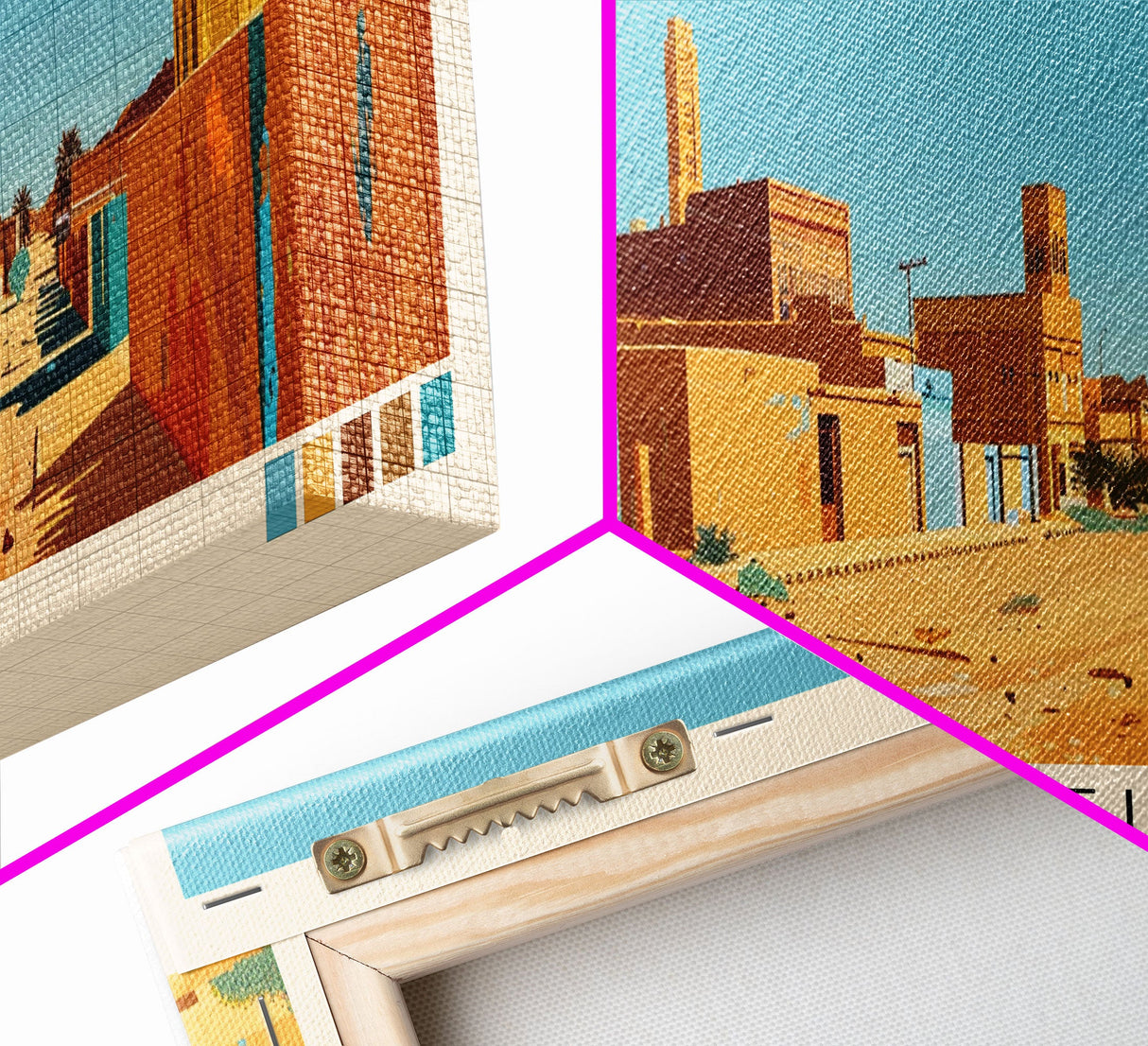 El-Obeid, Sudan Panoramic Canvas Print, El-Obeid, Sudan Painting, Sudan Art, El-Obeid Travel Poster, Travel Art, Vacation Gift