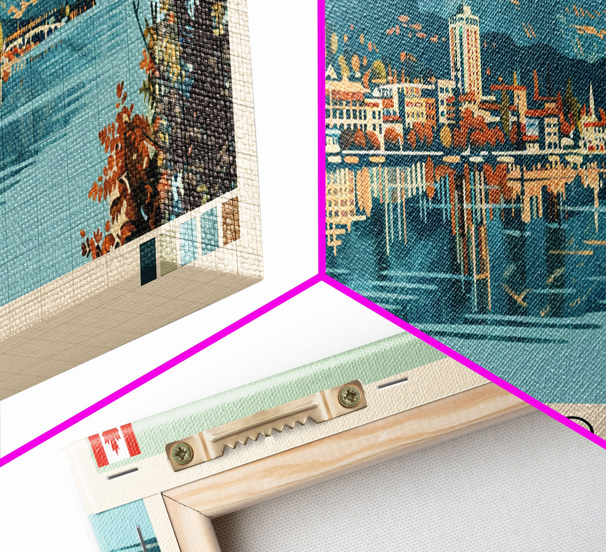 Kamloops, Canada Panoramic Canvas Print, Kamloops, Canada Painting, Canada Art, Kamloops Travel Poster, Travel Art, Vacation Gift