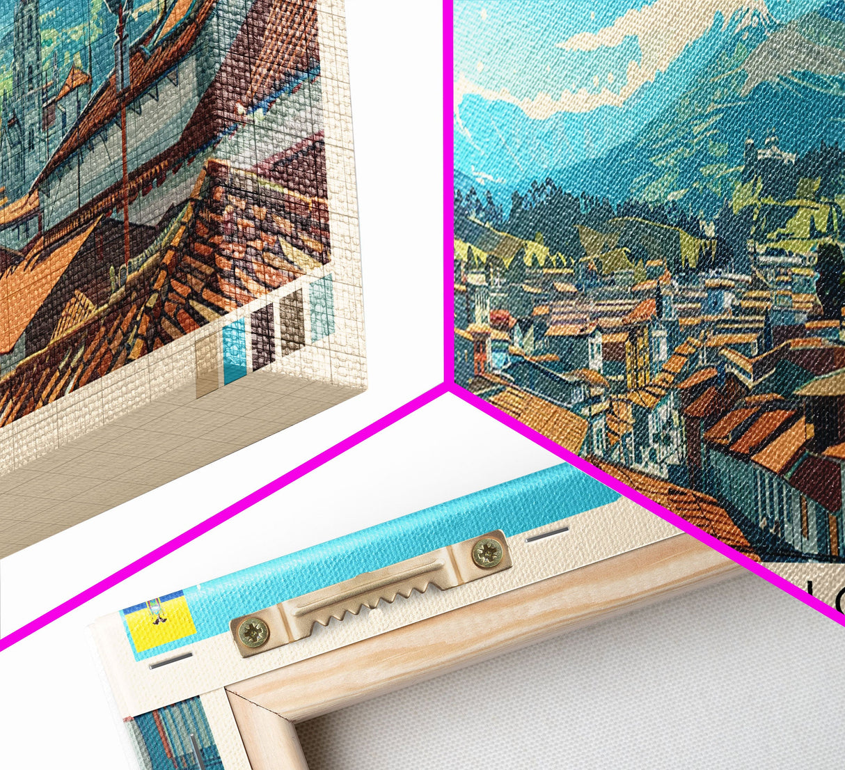 Latacunga, Ecuador Panoramic Canvas Print, Latacunga, Ecuador Painting, Ecuador Art, Latacunga Travel Poster, Travel Art, Housewarming Gift