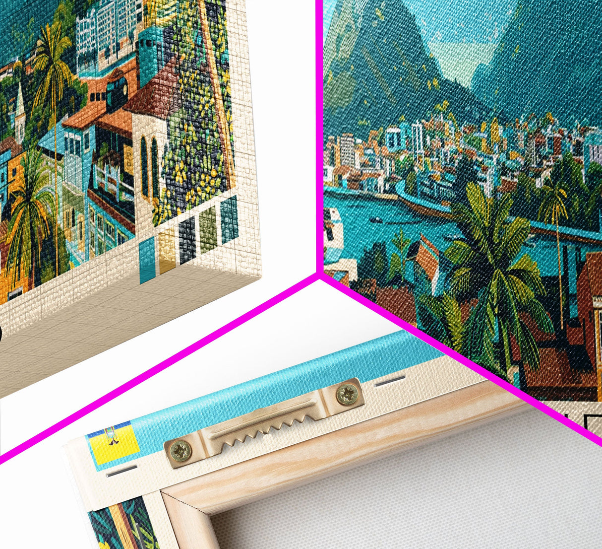 Portoviejo, Ecuador Panoramic Canvas Print, Portoviejo, Ecuador Painting, Ecuador Art, Portoviejo Travel Poster, Travel Art, Guest Room Painting