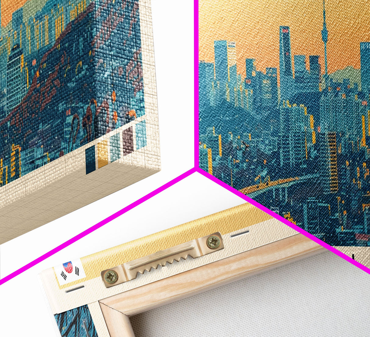 Seoul, South Korea Panoramic Canvas Print, Seoul, South Korea Painting, South Korea Art, Seoul Travel Poster, Travel Art, Vacation Gift