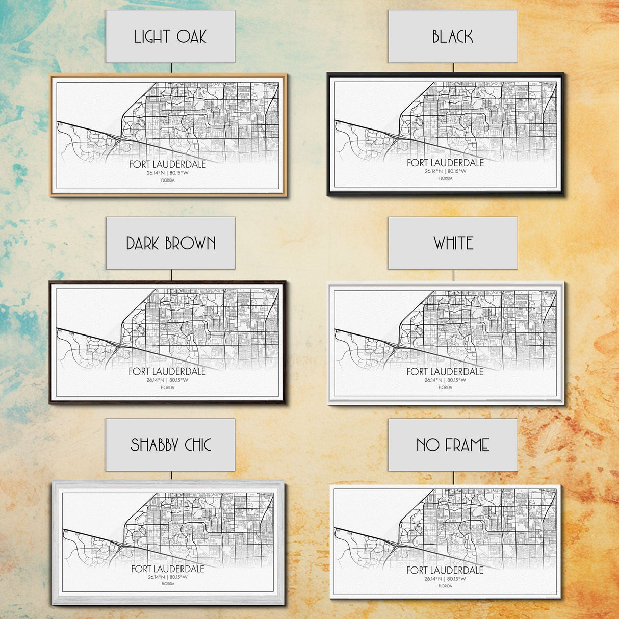 Fort Lauderdale Map, Florida Map, Map Art, Minimalist Art, Wall Art, Canvas Art, Gift For Newlyweds, Boys Room, Billiard Room Décor, Prints