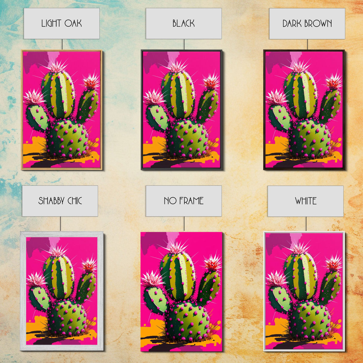 Cactus Print - Cactus Wall Art - Cactus Decor - Modern Desert Print - Southwestern Decor - Cactus Decor - Bright Wall Art - Pop Art Style